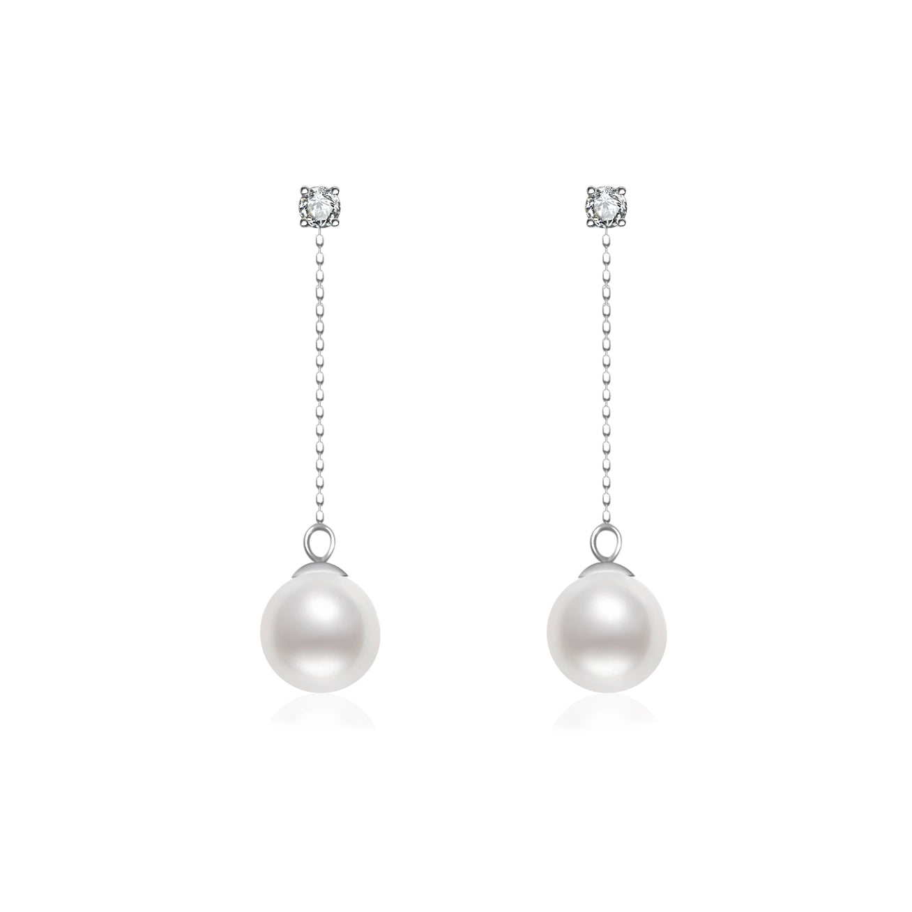 18K Gold Akoya Hanadama Pearl Stud Earrings - AAA Quality Japanese Cultured Pearls for Women, Gift for Anniversary, Wedding, Birthday, Valentine's Day