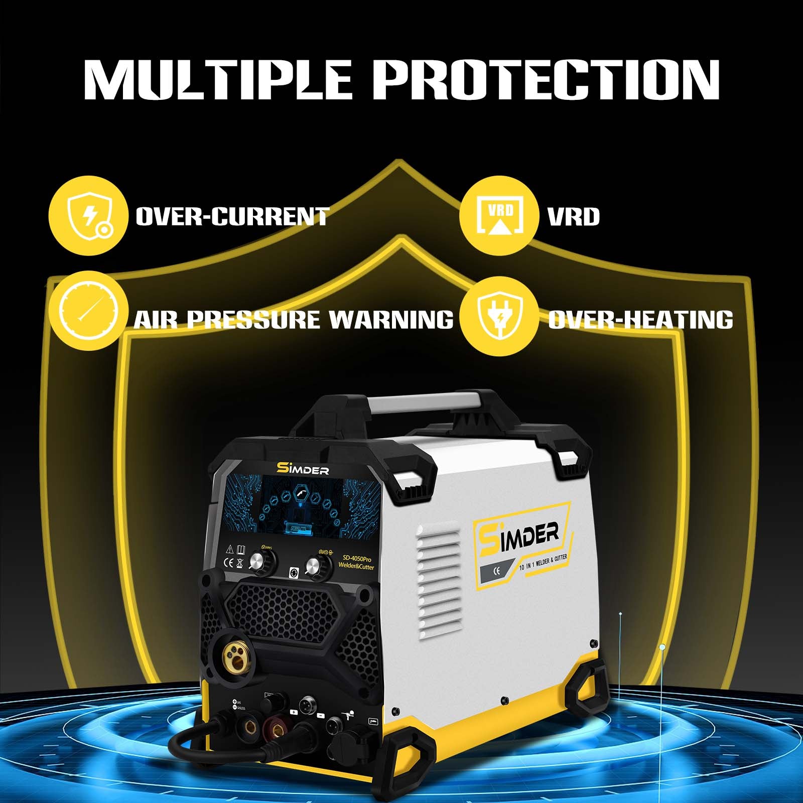 EU SSimder Upgraded SD 4050Pro (2024) 10-in-1 Aluminum Welder & Cutter - Professional Metal Fabrication for DIY, Auto Repair, and Home Improvement Projects
