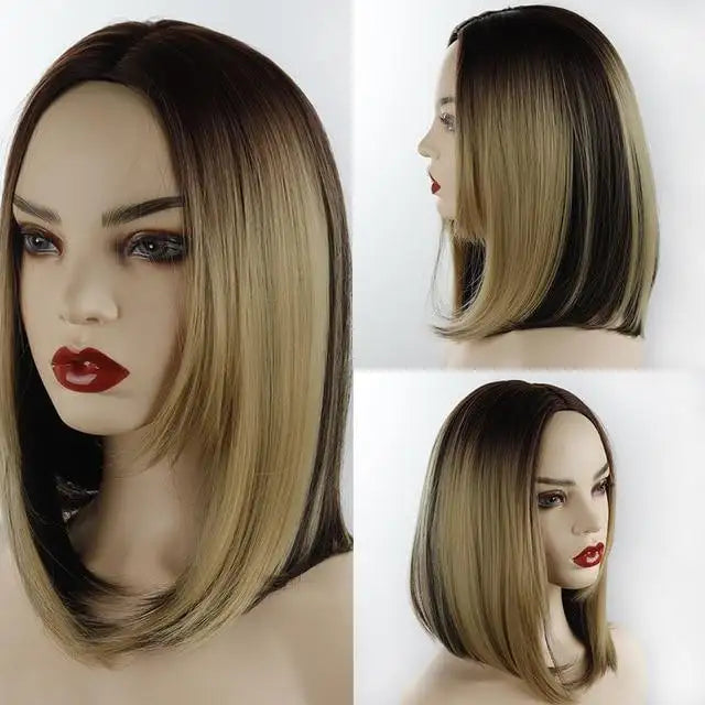 Heat Resistant Synthetic Coral Bob Wig for Women - Perfect for Cosplay, Halloween, and Daily Fashion Styling