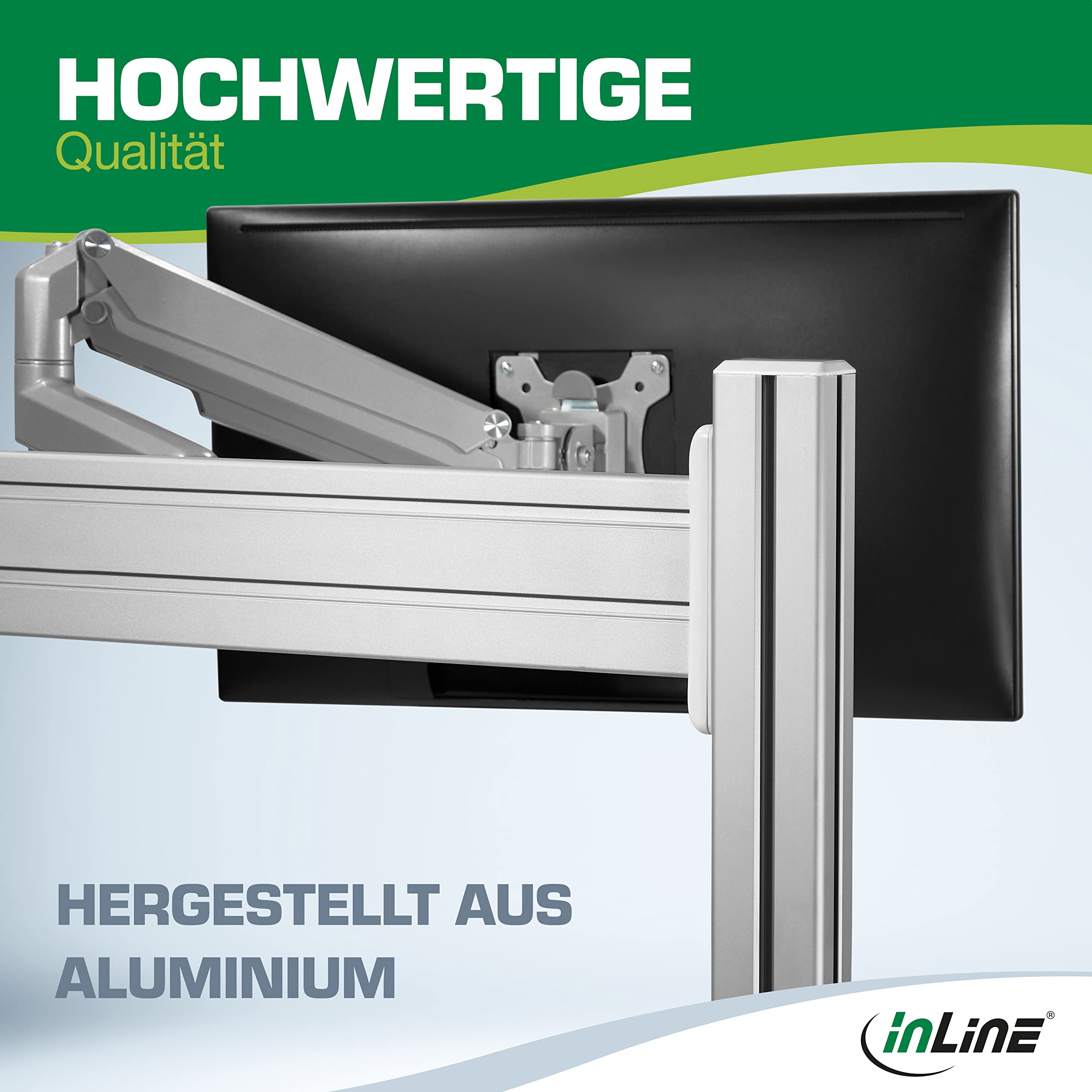 Slatwall Monitor Bracket - Silver Grey (23183C) | Heavy Duty TV Mount for Retail Stores & Home Offices | Space-Saving Display Solution