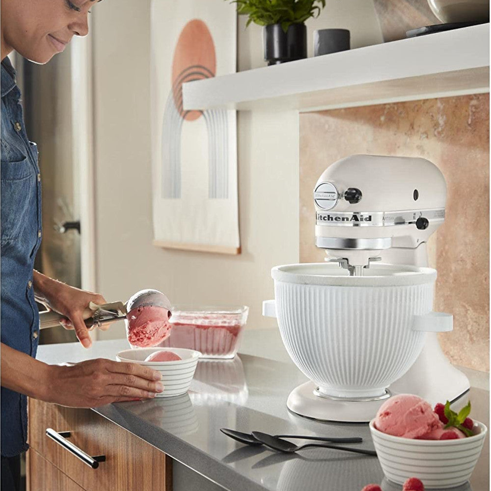 KitchenAid Ice Cream Maker Attachment KSMICM - Compatible with Stand Mixers - Make Homemade Ice Cream, Gelato & Sorbet - Perfect for Parties, Family Gatherings & Summer Treats