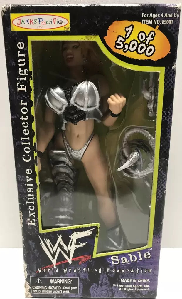 1999 WWF Jakks Pacific Sable White Action Figure - Rare Collectible Wrestling Toy for Fans & Collectors - Perfect for Display, Gifts, and Nostalgic Wrestling Memorabilia Collections
