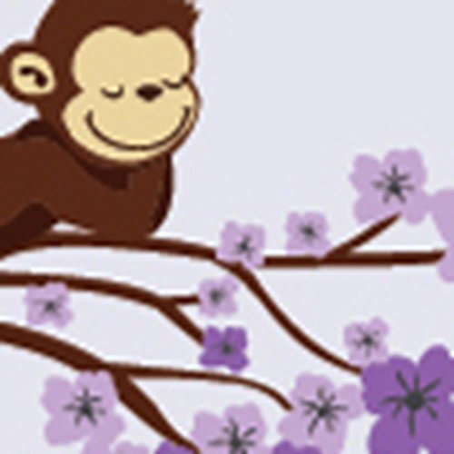 Purple Brown With Monkey