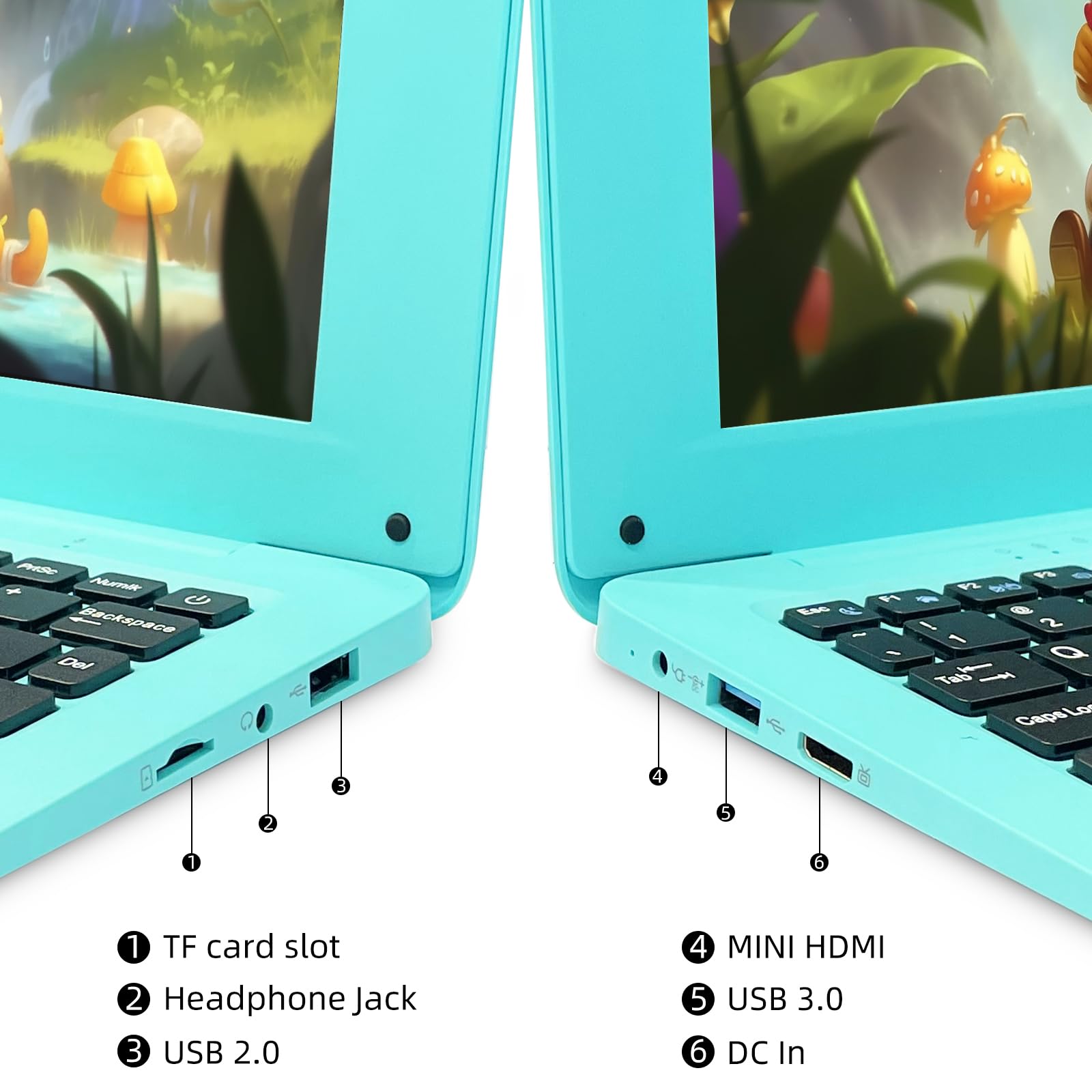 iSTYLE 10.1 Inch Windows 10 Ultra Thin Laptop - Full HD Display, 2GB RAM, 32GB Storage, Intel Atom Quad Core 1.44GHz, USB 3.0, WiFi, HDMI, Bluetooth - Includes Laptop Bag, Mouse, Mouse Pad & Headphones (Blue) - Perfect for Work, Study & Travel