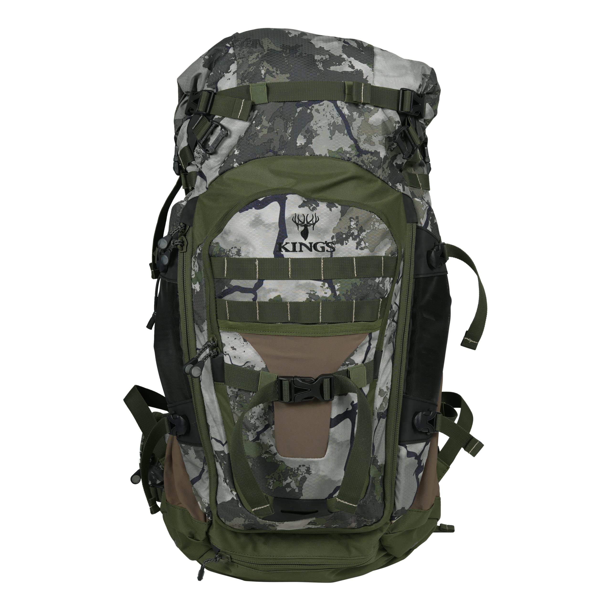 King's Camo Mountain Top 2200 Backpack - KC Ultra Waterproof Hunting Backpack for Outdoor Adventures, Hiking, Camping & Tactical Use