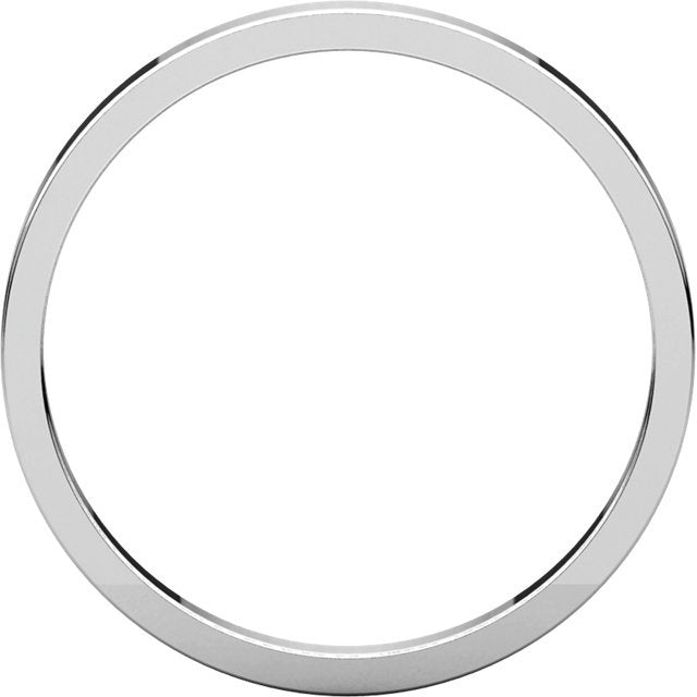 14K Gold 2mm Flat Wedding Band for Women - Elegant & Durable Ring for Brides, Anniversaries, and Everyday Wear