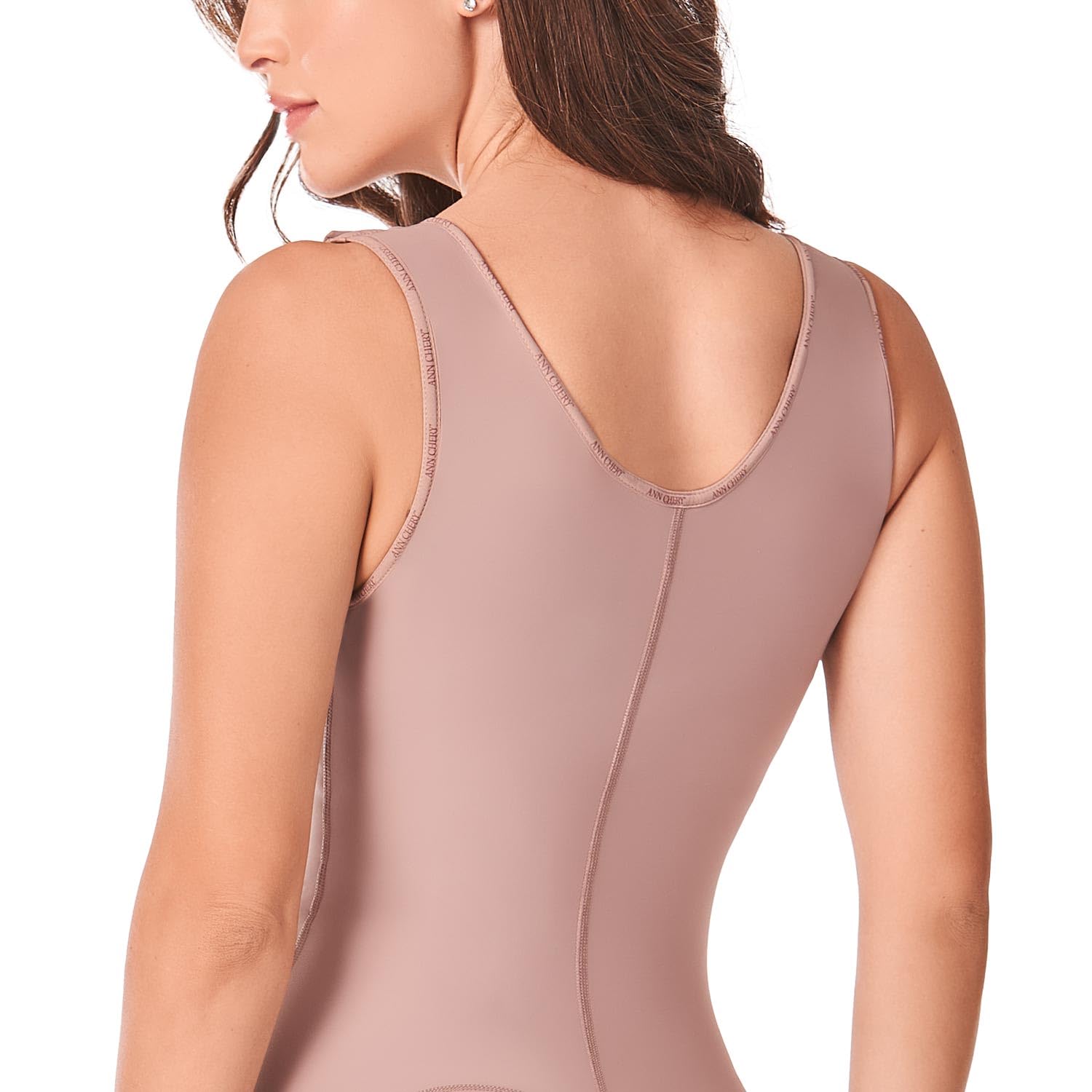 **Ann Chery Women's Tummy Control Shapewear Bodysuit - Waist Compression & Lifting Open Bust Sleeveless Body Shaper with 3 Hooks - Perfect for Everyday Wear, Special Occasions & Postpartum Recovery**