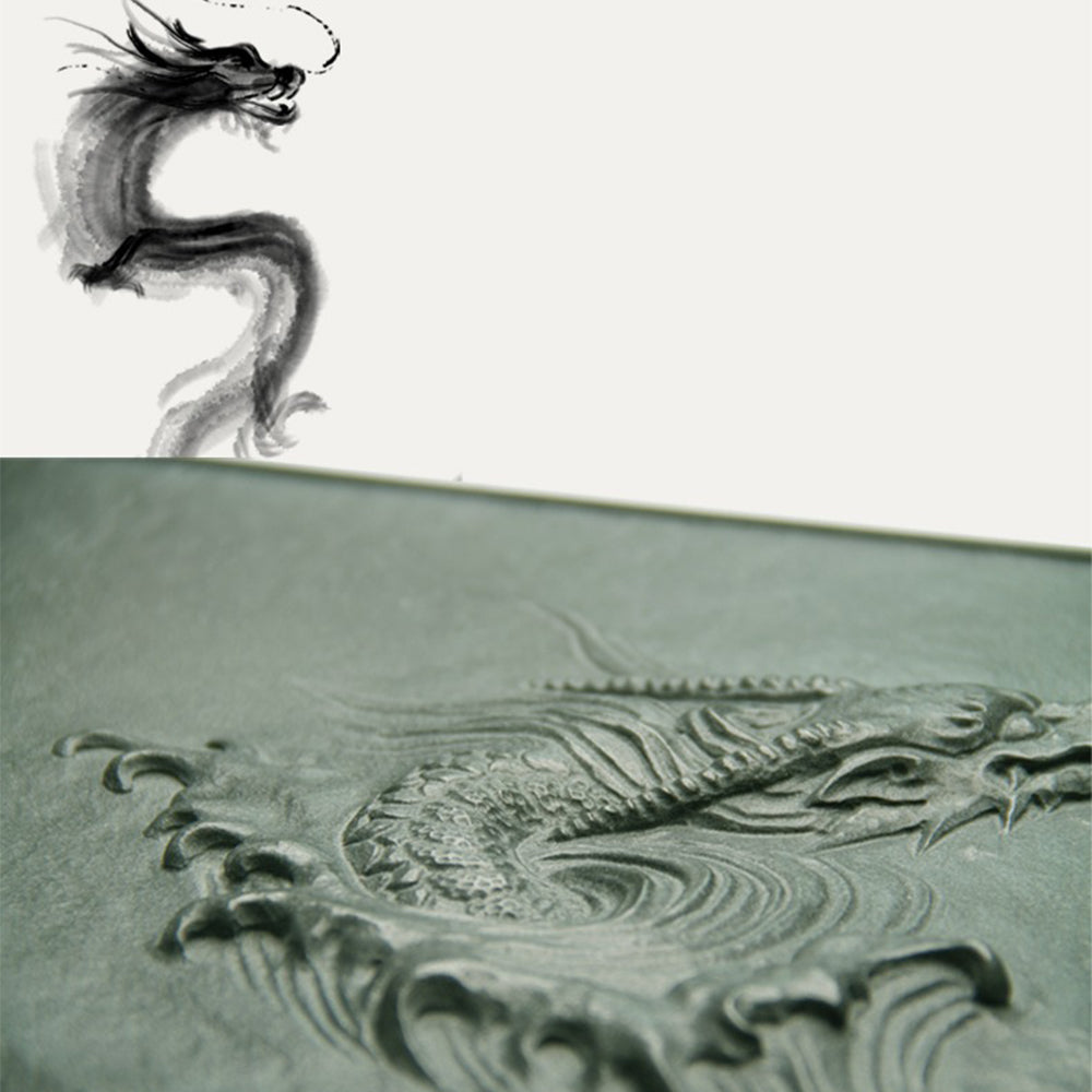 Premium Black Stone Dragon Gongfu Tea Tray - Handcrafted Chinese Tea Ceremony Set for Brewing Oolong & Pu-erh Tea | Perfect for Home Tea Parties & Zen Meditation Spaces