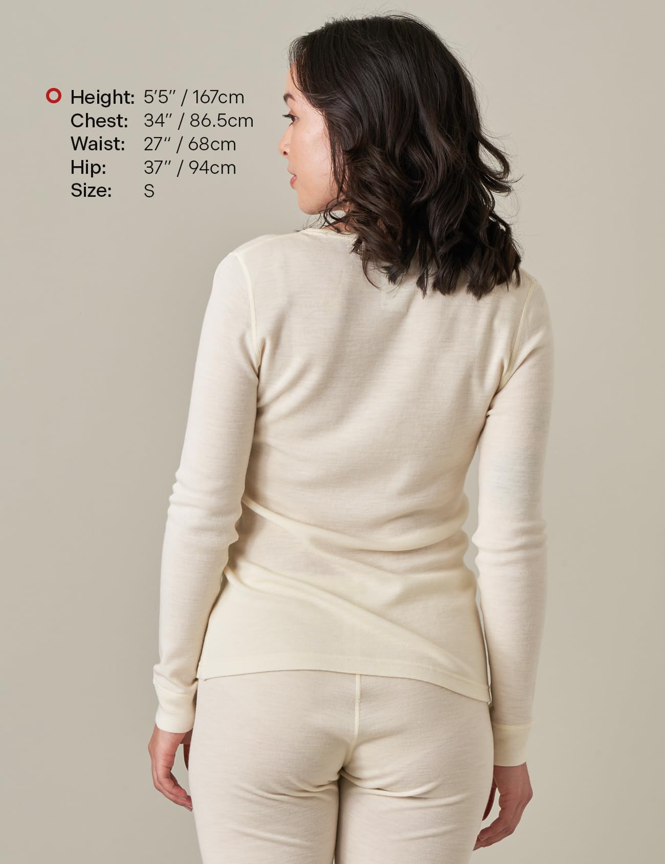 LAPASA Women's 100% Merino Wool Thermal Underwear - Midweight Long Sleeve Base Layer Top for Winter, Crew Neck, Size L48 | Perfect for Skiing, Hiking & Cold Weather Activities