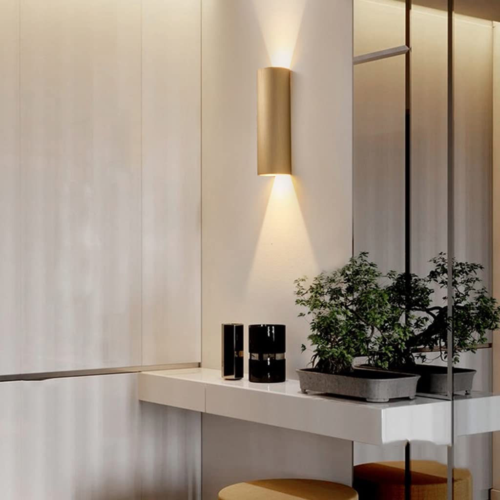 Modern LED Wall Light 12W Up and Down Aluminum Interior Lighting for Bathroom, Living Room, Bedroom, Stairs & Corridor - Energy Efficient Home Decor (Style 2) | Perfect for Ambient Lighting and Space Enhancement