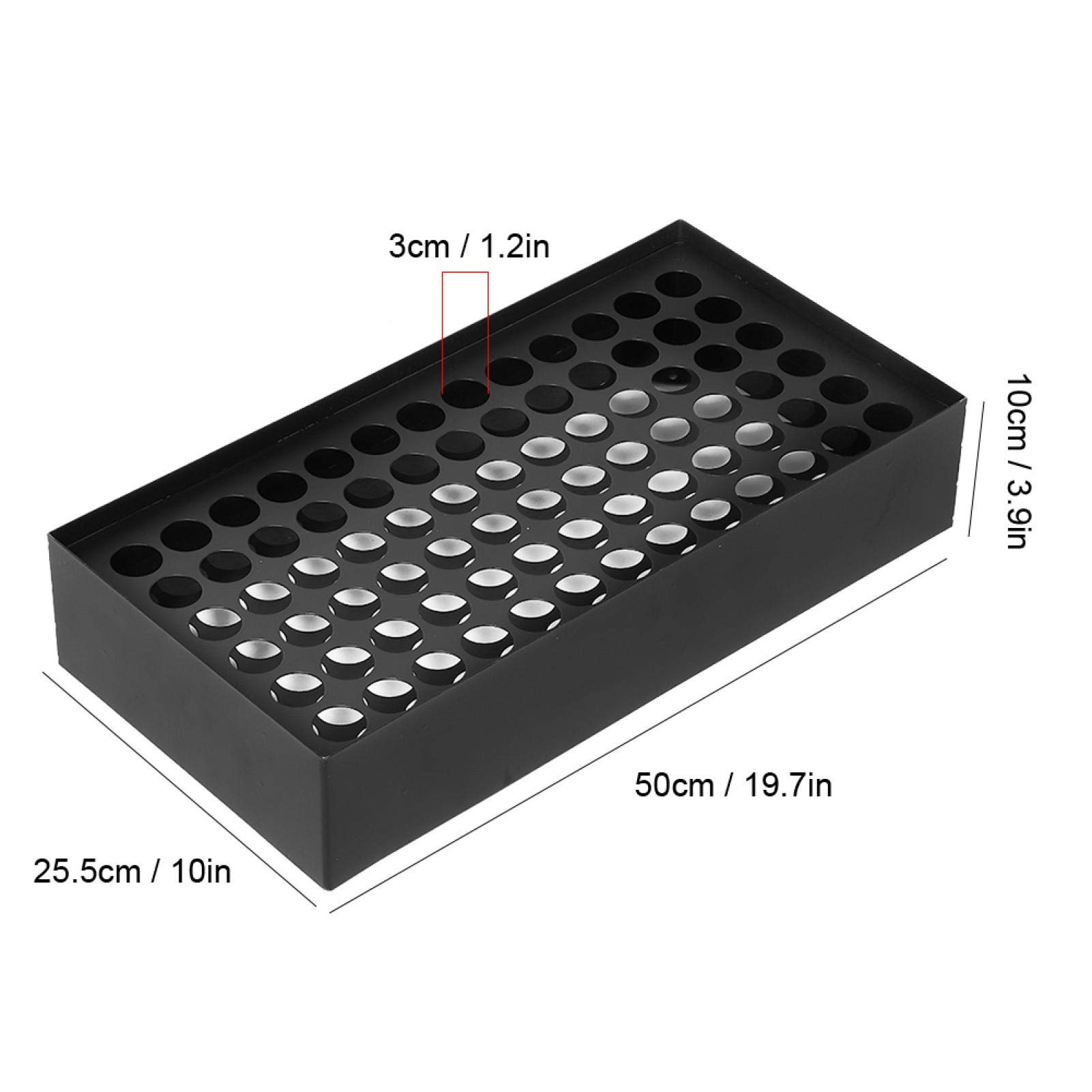 78-Hole Pigment Bottle Holder - Wall Mounted Body Art Ink Rack Organizer for Tattoo & Airbrush Artists - Durable Iron Ink Display Stand for Studio & Salon Organization
