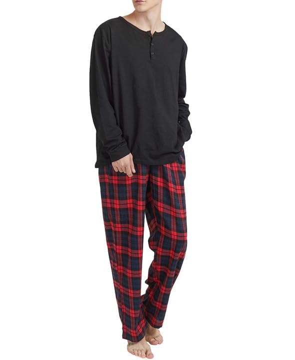 S#. Long Sleeve-black and Red+plaid