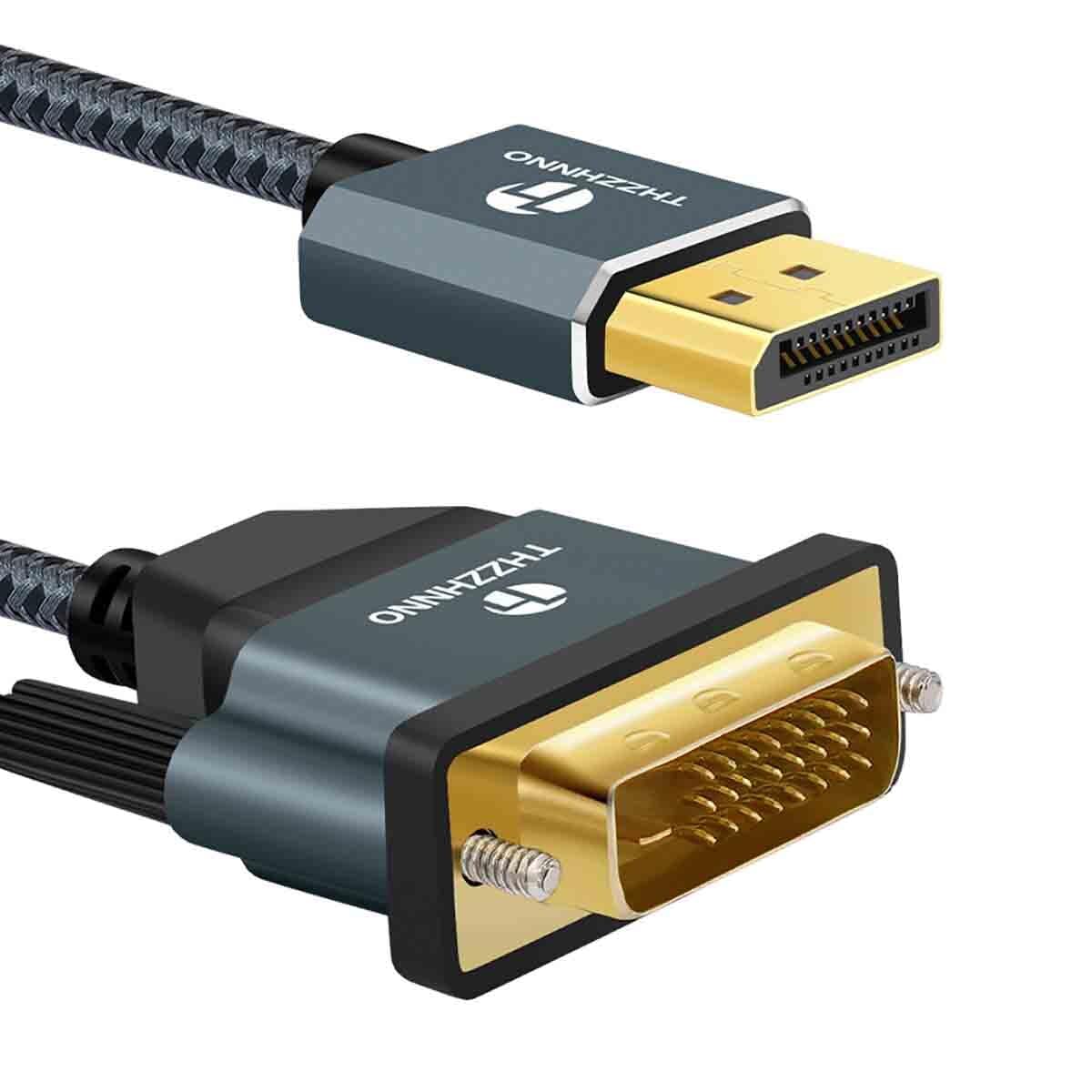 DisplayPort to DVI Cable 15FT - DP to DVI-D Male to Male Adapter - 1080P@60Hz Gold-Plated for Computer, Laptop, Monitor, Projector - Ideal for Home Office, Gaming Setup & Conference Room Presentations