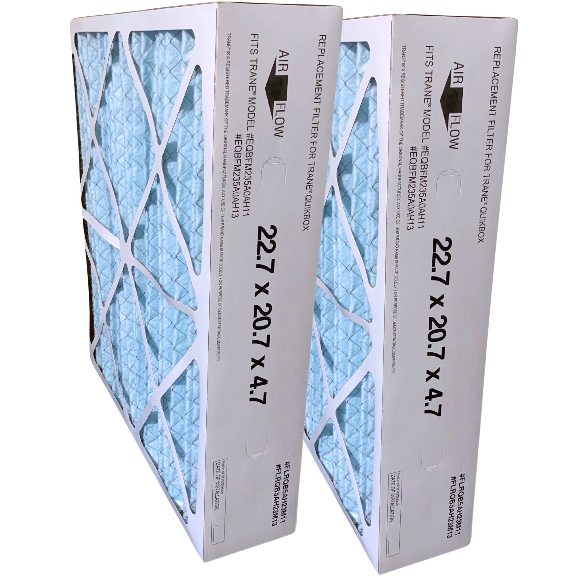 Trane FLRQB5AH23M11 Air Filter 22.7x20.7x4.7 MERV 11 - 2 Pack | Compatible with Atomic | HVAC Replacement Filters for Home & Office Use