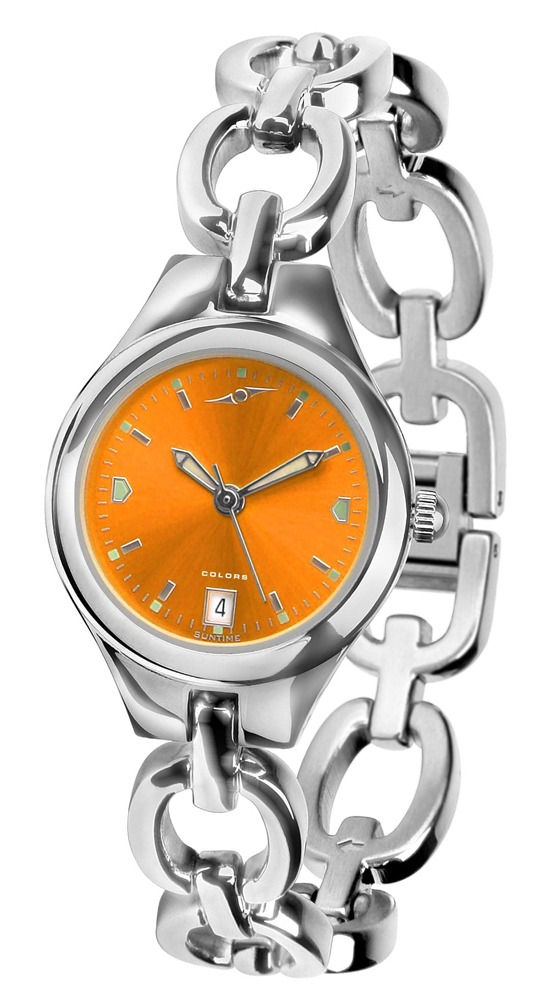 Suntime Colors Women's Wristwatch - Eclipse Anochrome Stainless Steel Watch for Women, Waterproof Fashion Watch with Date Display - Perfect for Office, Party & Everyday Wear