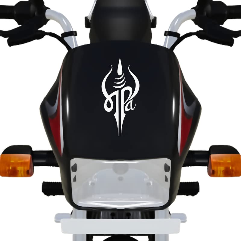 Premium Maa Pa Bike Sticker for Racing Bikes, Sports Bikes, Scooters & Motorcycles - White Vinyl Decal (6x6 Inches) - Perfect for Personalizing Your Ride & Showing Cultural Pride