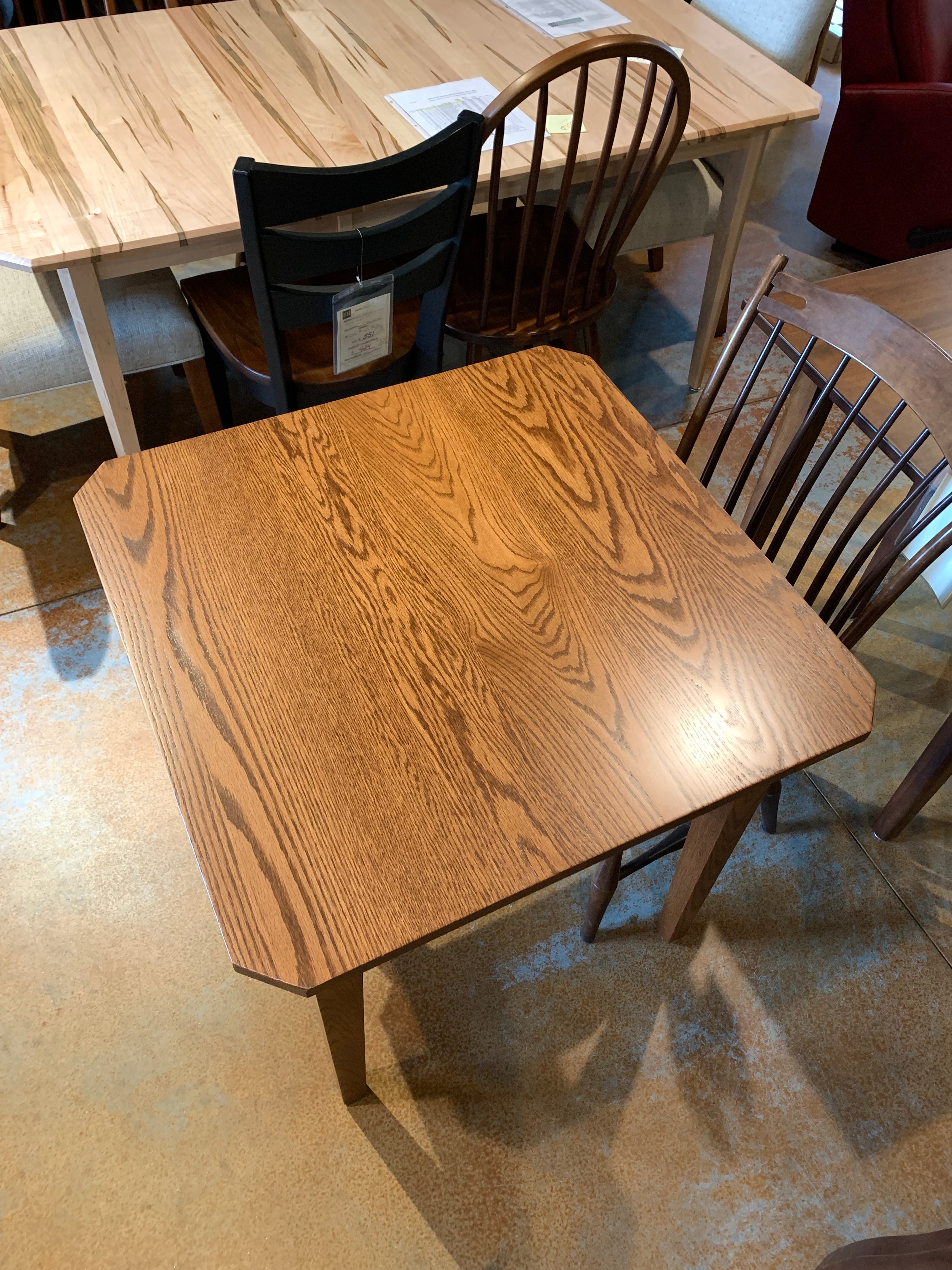 Solid Oak Wood Dining Table 30x30x30 Inches - Modern Farmhouse Style Showroom Quality Dining Table for Kitchen, Dining Room & Small Spaces