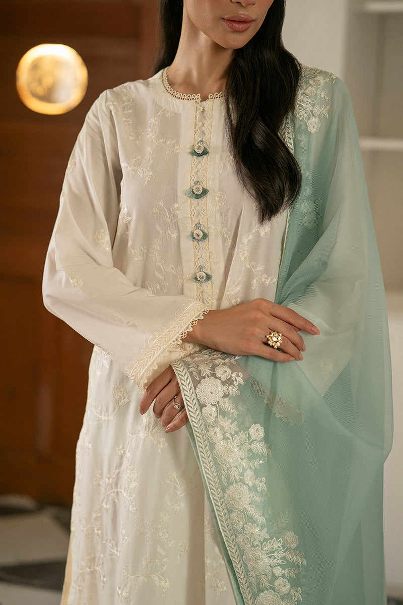 IVORY ORCHID 3-Piece Embroidered Suit Set for Women - Elegant Traditional Outfit for Weddings, Parties & Special Occasions