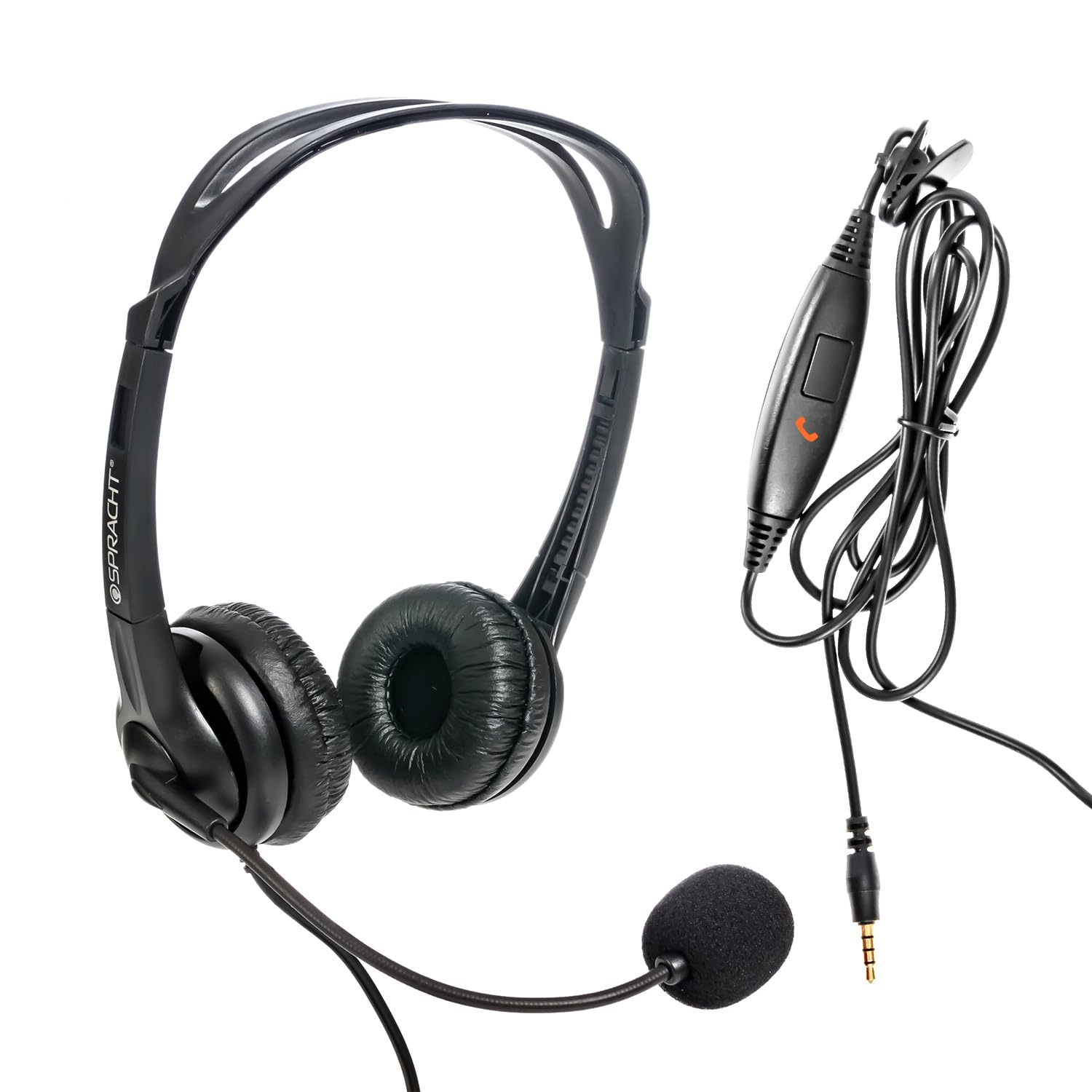 SPRACHT ZUM3500 Wireless Bluetooth Headset with Noise Cancelling - Black | Hands-Free Calling for Office, Driving & Gaming