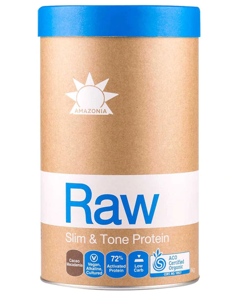 Amazonia Raw Slim & Tone Protein Powder - Organic Plant-Based Vegan Protein for Weight Loss & Muscle Tone - Perfect for Smoothies, Shakes & Post-Workout Recovery