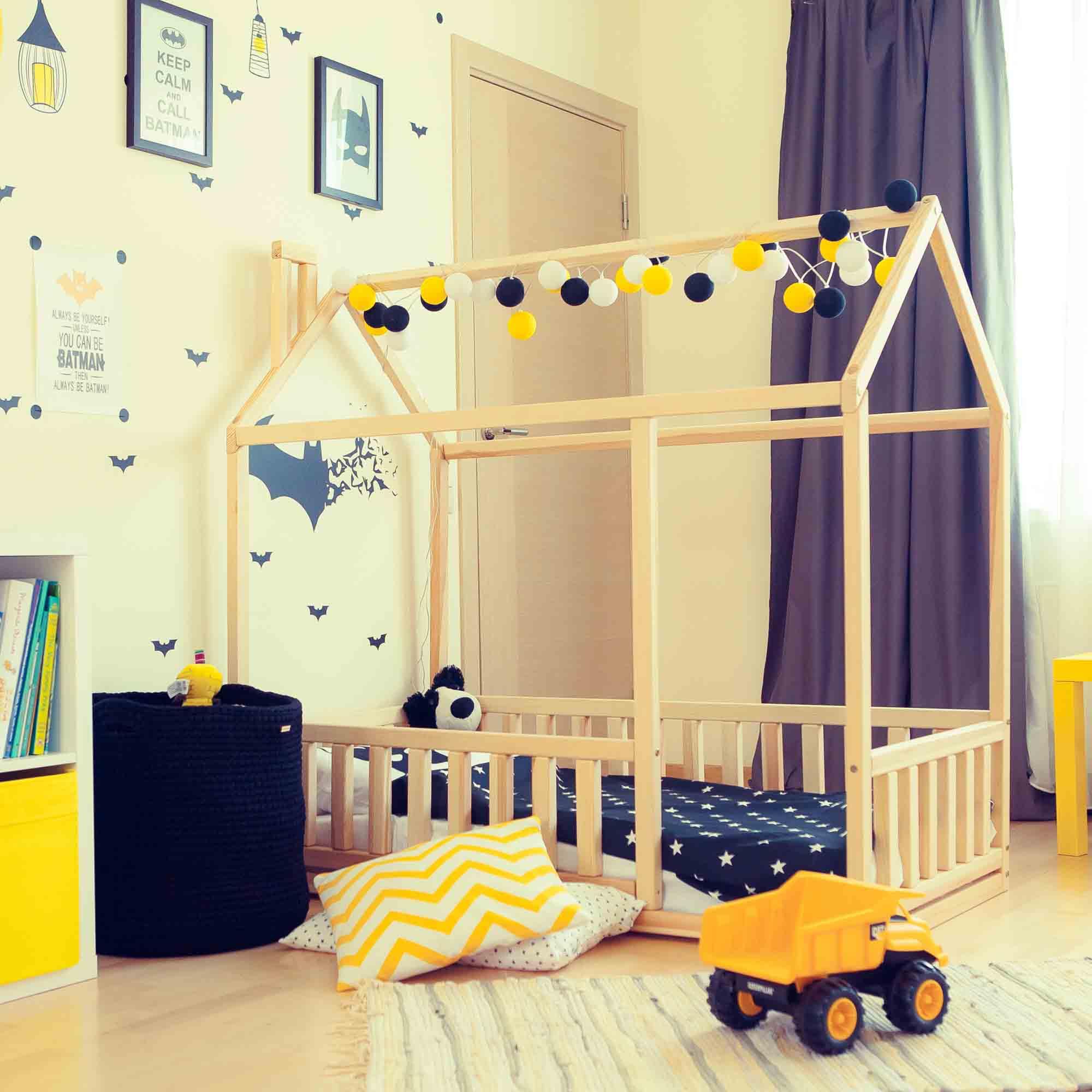 Montessori Toddler House Bed - Twin Size for Kids Room & Play