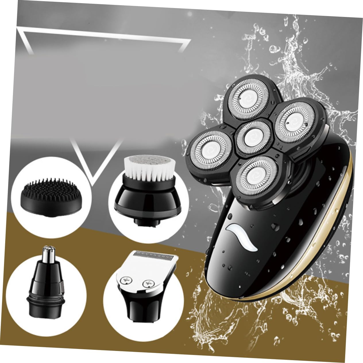 Hemoton 5-in-1 Rechargeable Electric Razor for Men - Waterproof Shaving Machine with Washable Head - Perfect for Travel, Gym & Daily Grooming