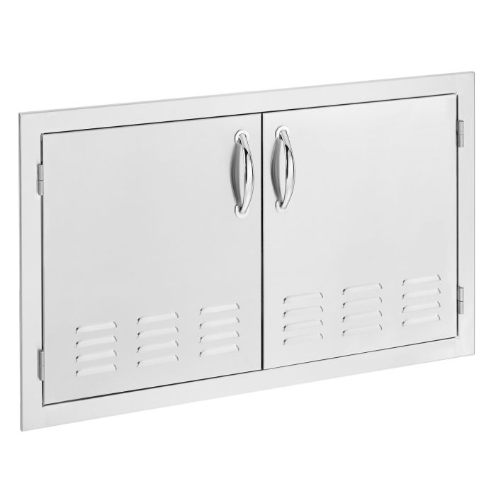 Summerset 33 Vented Double Access Door SSDD 33V - Premium Stainless Steel Outdoor Grill Cabinet Door for BBQ Smokers & Outdoor Kitchens
