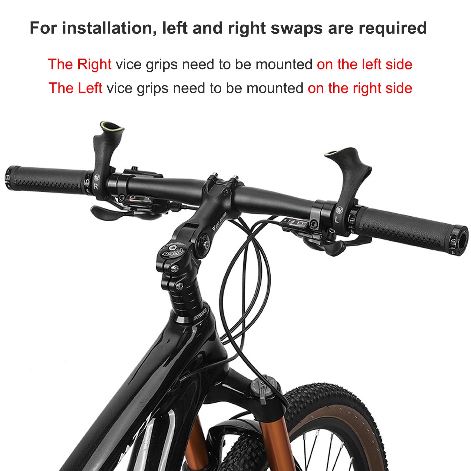 MTB Bike Bar Ends with Caps - Durable Mountain Bike Handlebar Extensions for Enhanced Grip & Control - Perfect for Trail Riding & Off-Road Cycling