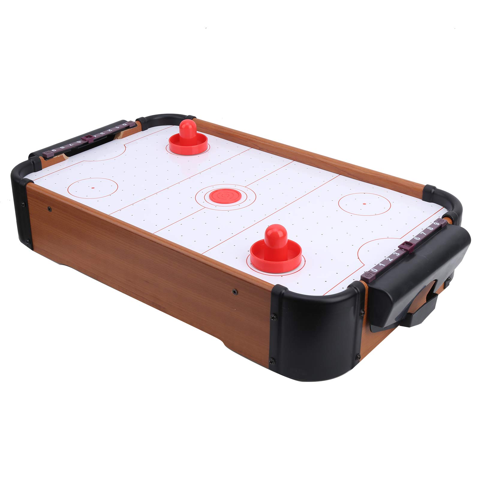 Nunafey Air Hockey Game Toy - Portable Desktop Air Hockey Set with Easy Assembly Instructions & Small Motors - Fun Indoor Game for Kids, Family & Friends - Perfect for Playrooms, Parties & Game Nights