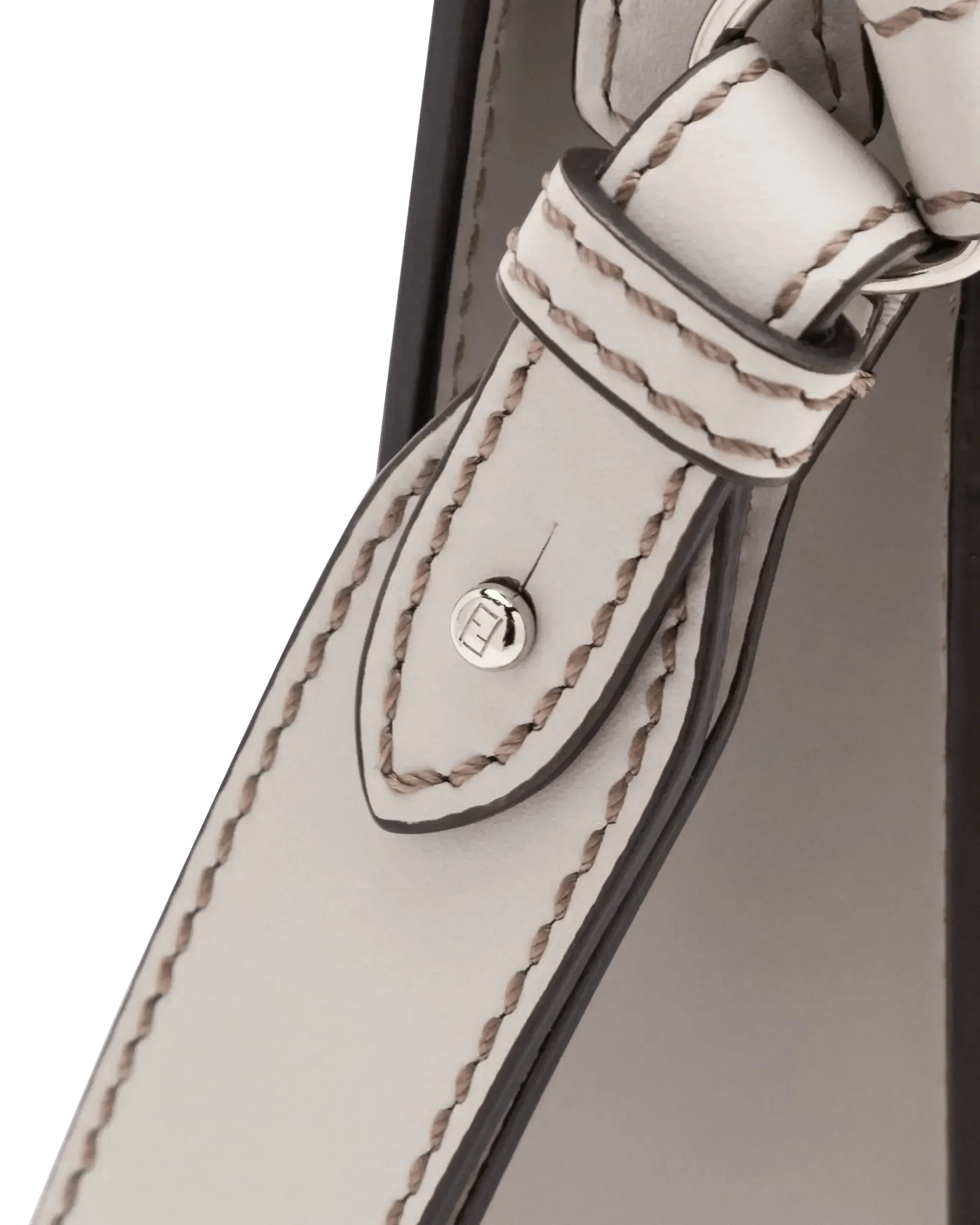 Fendi Gray Leather Clutch Bag for Women - Elegant Evening Purse for Parties, Weddings & Special Occasions