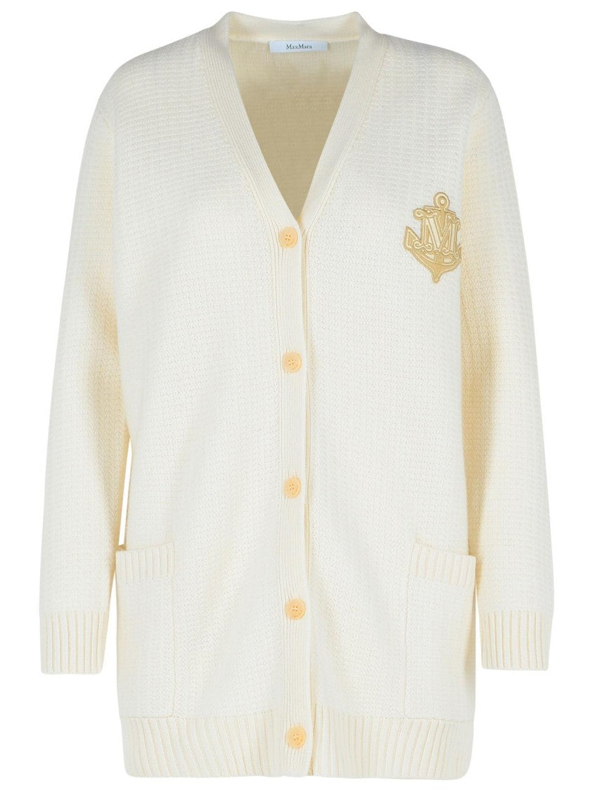 Ravello White Wool Blend Cardigan for Women - Soft Comfortable Knit Sweater for Fall & Winter - Perfect for Office, Casual Outfits and Cozy Evenings