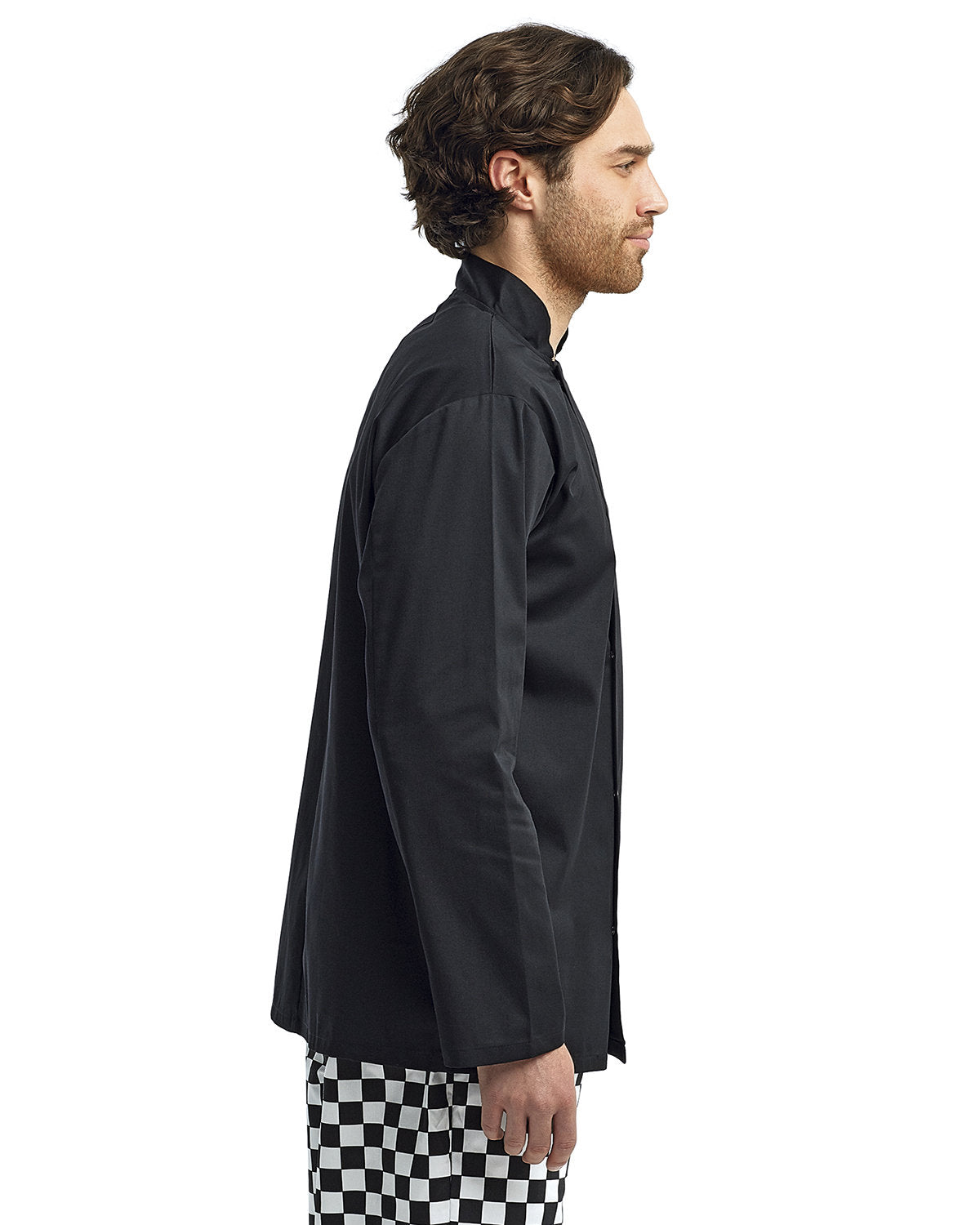 Reprime RP665 Unisex Studded Front Long Sleeve Chef's Coat - Professional Kitchen Apparel for Chefs & Culinary Students | Restaurant Cooking, Baking & Food Service Uniform