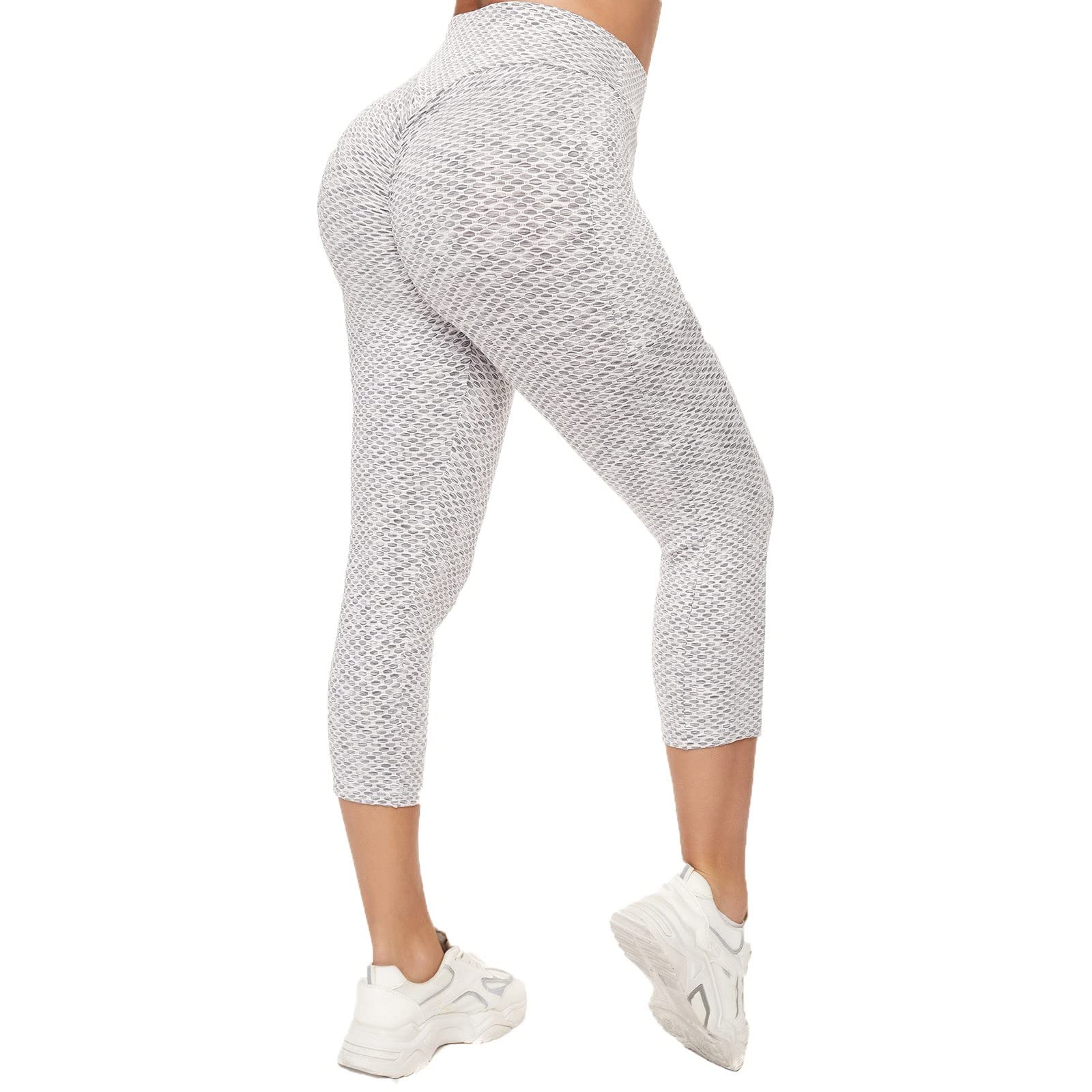 Women's High Waisted Yoga Capris - Sweat-Wicking Running & Bike Leggings for Workout, Gym & Outdoor Activities