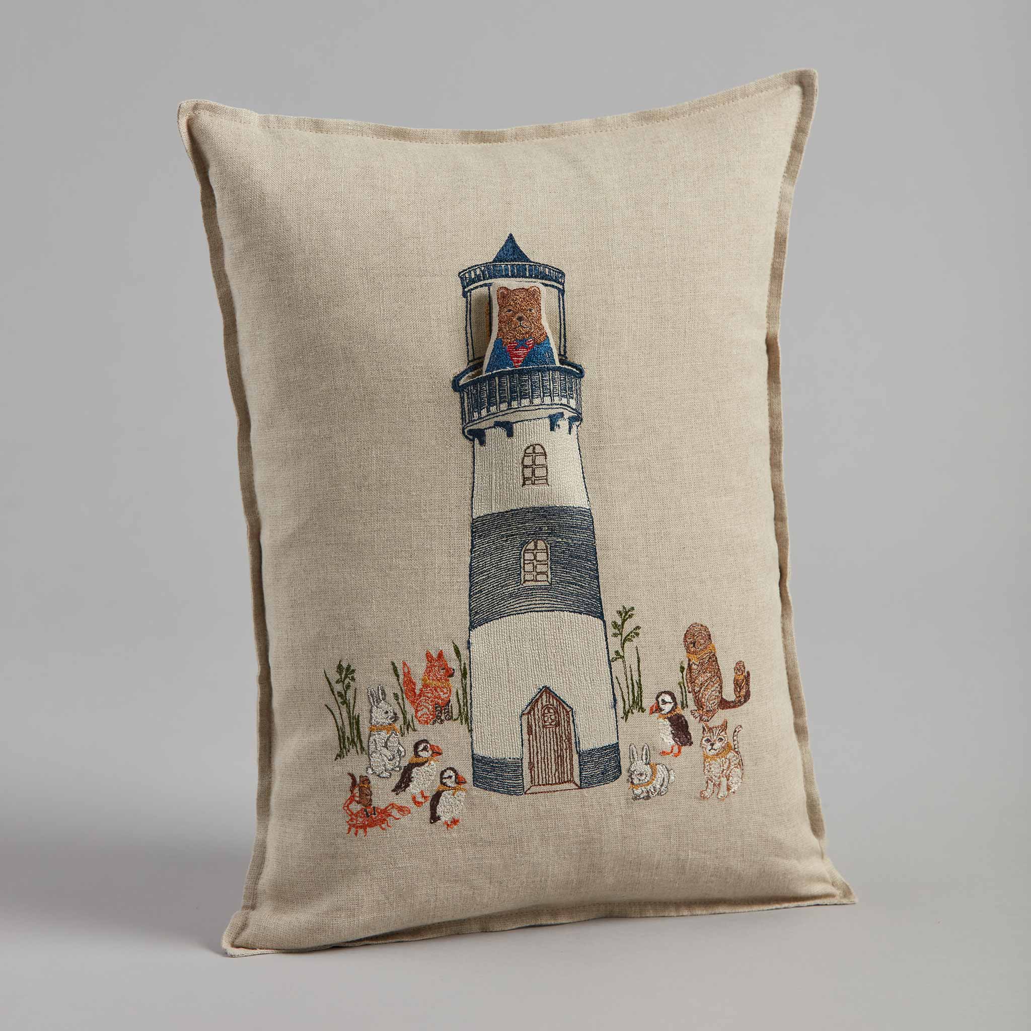 Lighthouse Friends Pocket Pillow - Soft Plush Travel Pillow for Kids & Adults | Coral & Tusk | Perfect for Airplane, Car Rides & Nap Time