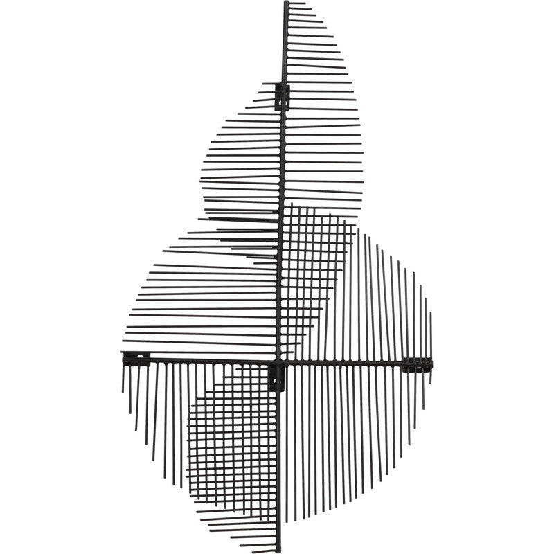 Bren Black Wall Decor - Modern Home & Office Decoration for Living Room, Bedroom, or Workspace