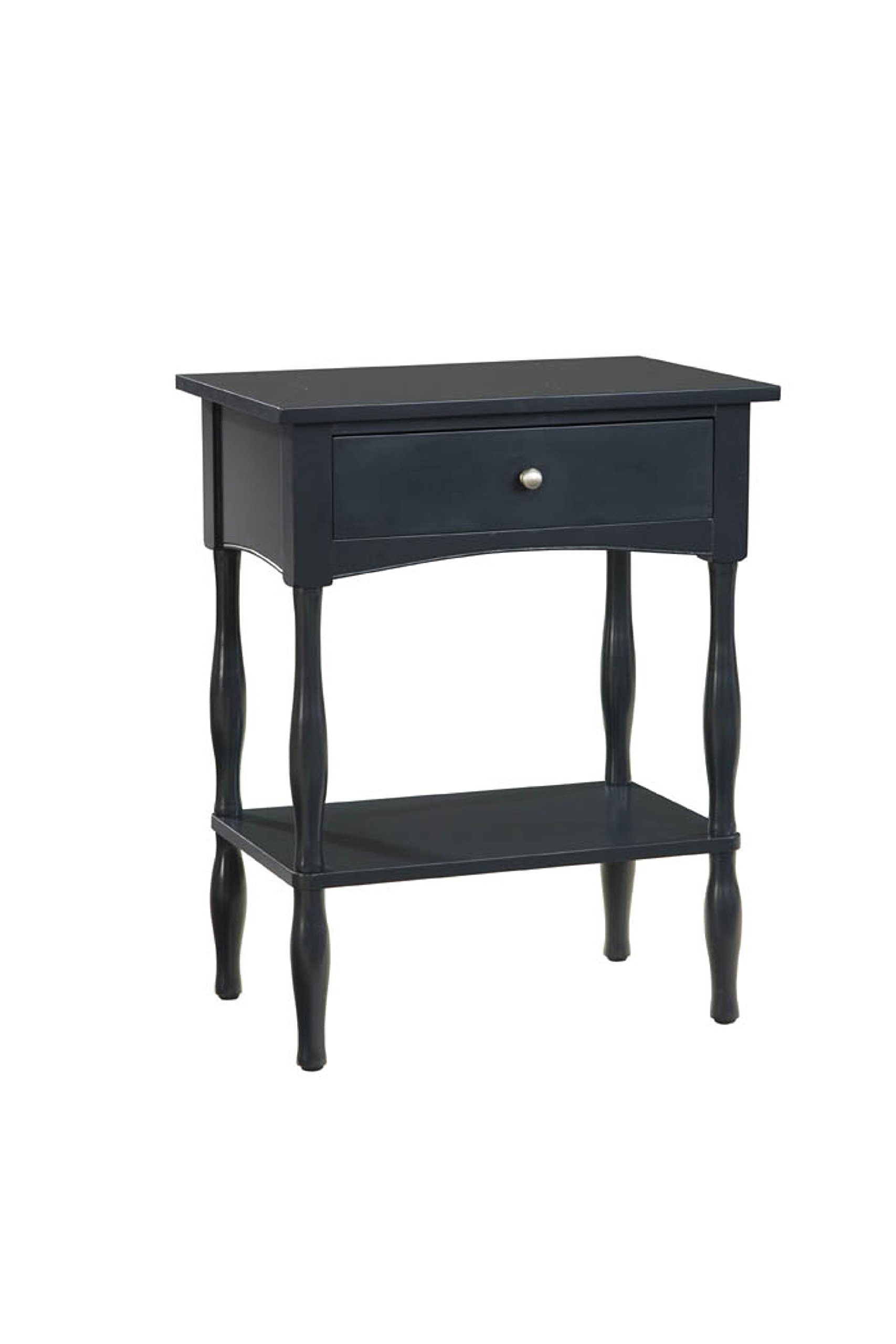 Alaterre Shaker Cottage End Table with Drawer and Shelf - Charcoal Gray - Perfect for Living Room, Bedroom, or Cottage Decor