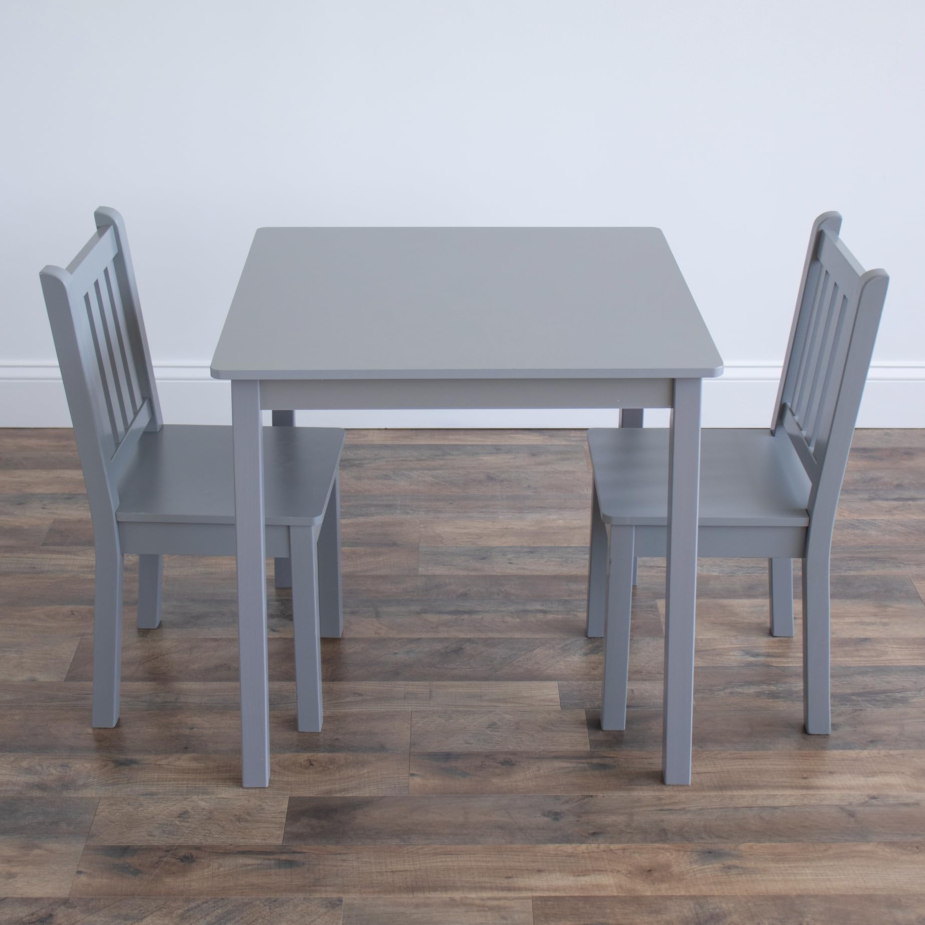 Humble Crew Kids Wooden Table and 2 Chairs Set - Square Toddler Activity Table for Arts, Crafts & Snack Time - Sturdy Durable Children's Furniture for Playroom, Classroom & Home Learning