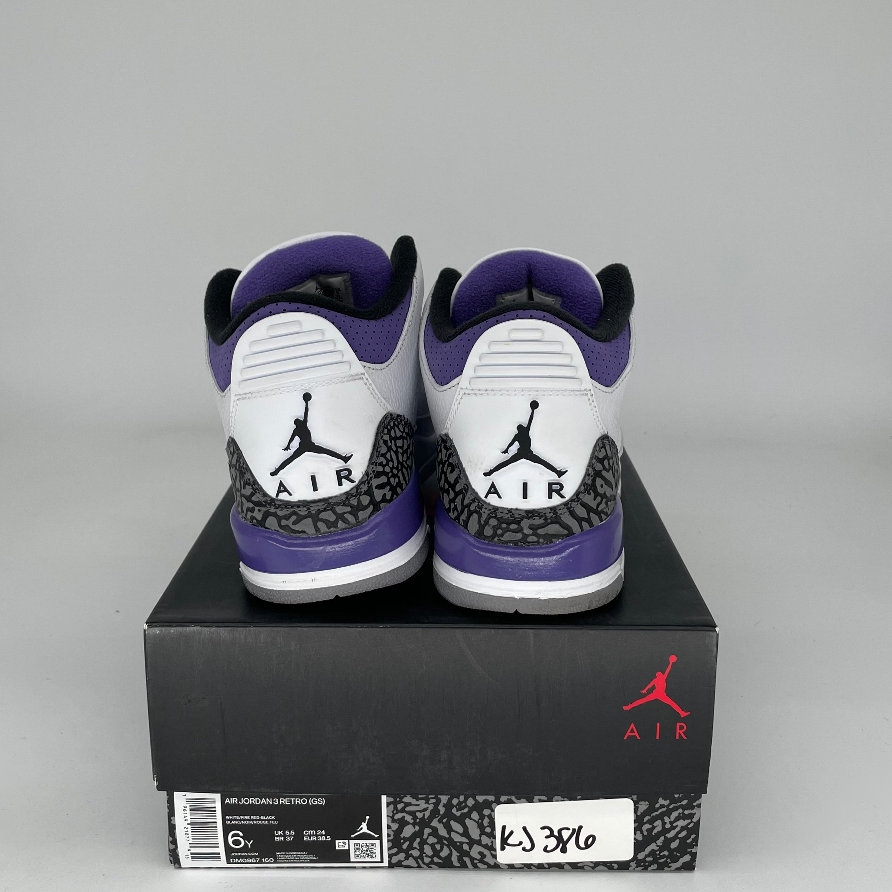 AIR JORDAN 3 DARK IRIS Basketball Shoes for Boys Size 6Y (DM0967-105) - Perfect for School, Sports & Casual Wear