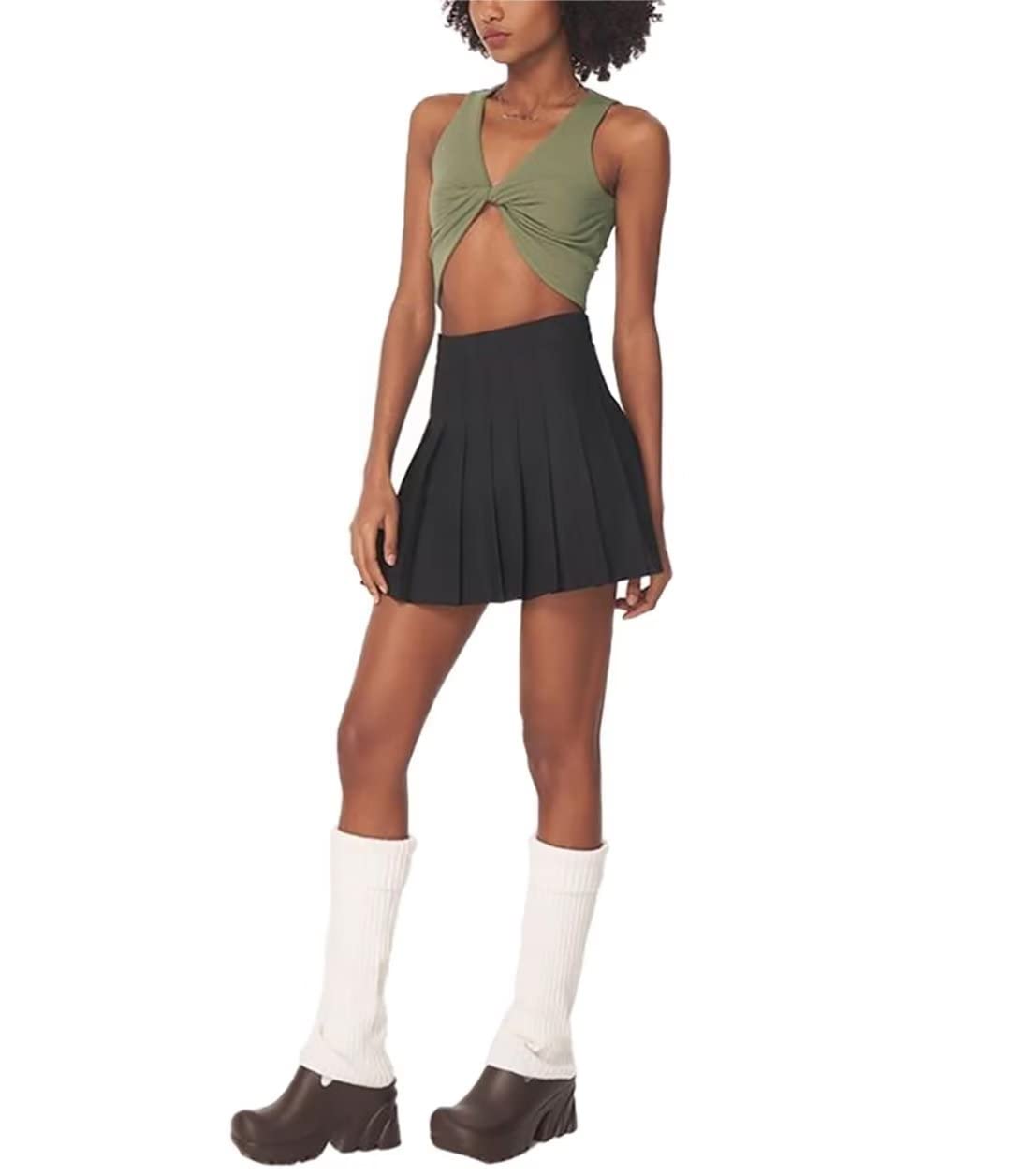 Women's High Waisted Pleated Tennis Skirt with Built-in Shorts - School Uniform, Cheerleading & Sports Skort for Girls & Women (Sizes 2T-4XL) - Perfect for Tennis, Volleyball, School & Casual Wear