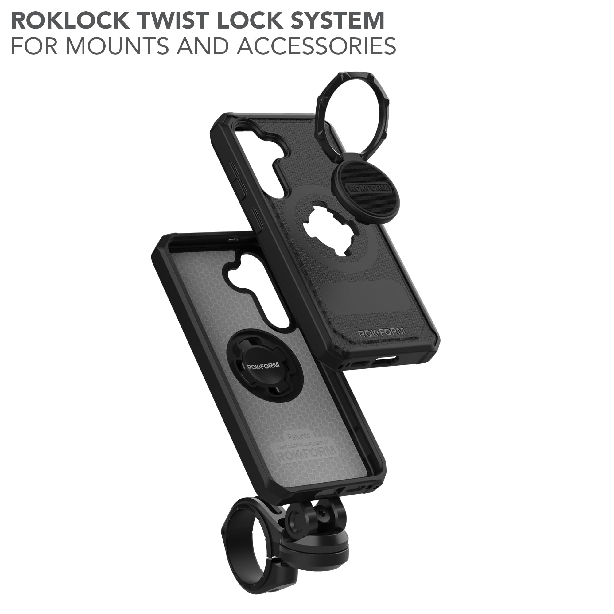 Rokform Rugged Magnetic Case for Galaxy S24 with Twist Lock, Drop Tested Armor (Black) - Perfect for Outdoor Adventures and Daily Protection