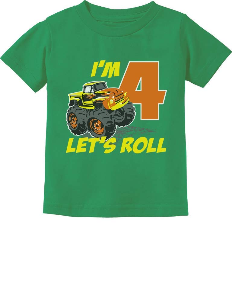 4th Birthday Truck T-Shirt for Boys & Girls - Cute Toddler Kids Tee Gift for 4 Year Olds - Perfect for Birthday Parties & Playtime