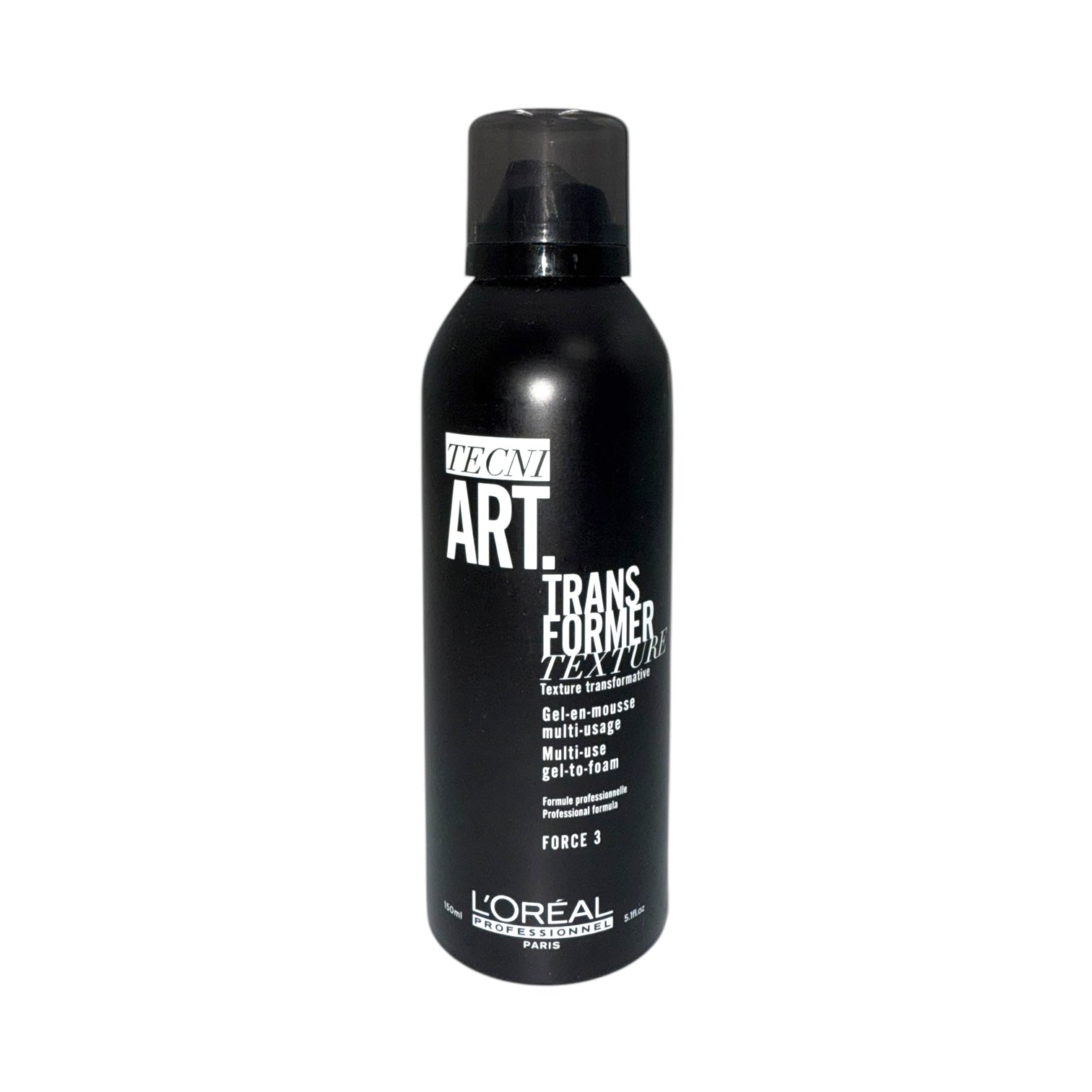 L'Oreal Tecni Art Transformer Texture Multi-Use Styling Gel to Foam (5.1 oz) - Strong Hold for Voluminous Hair - Perfect for Curly, Wavy & Straight Hairstyles at Home or Salon