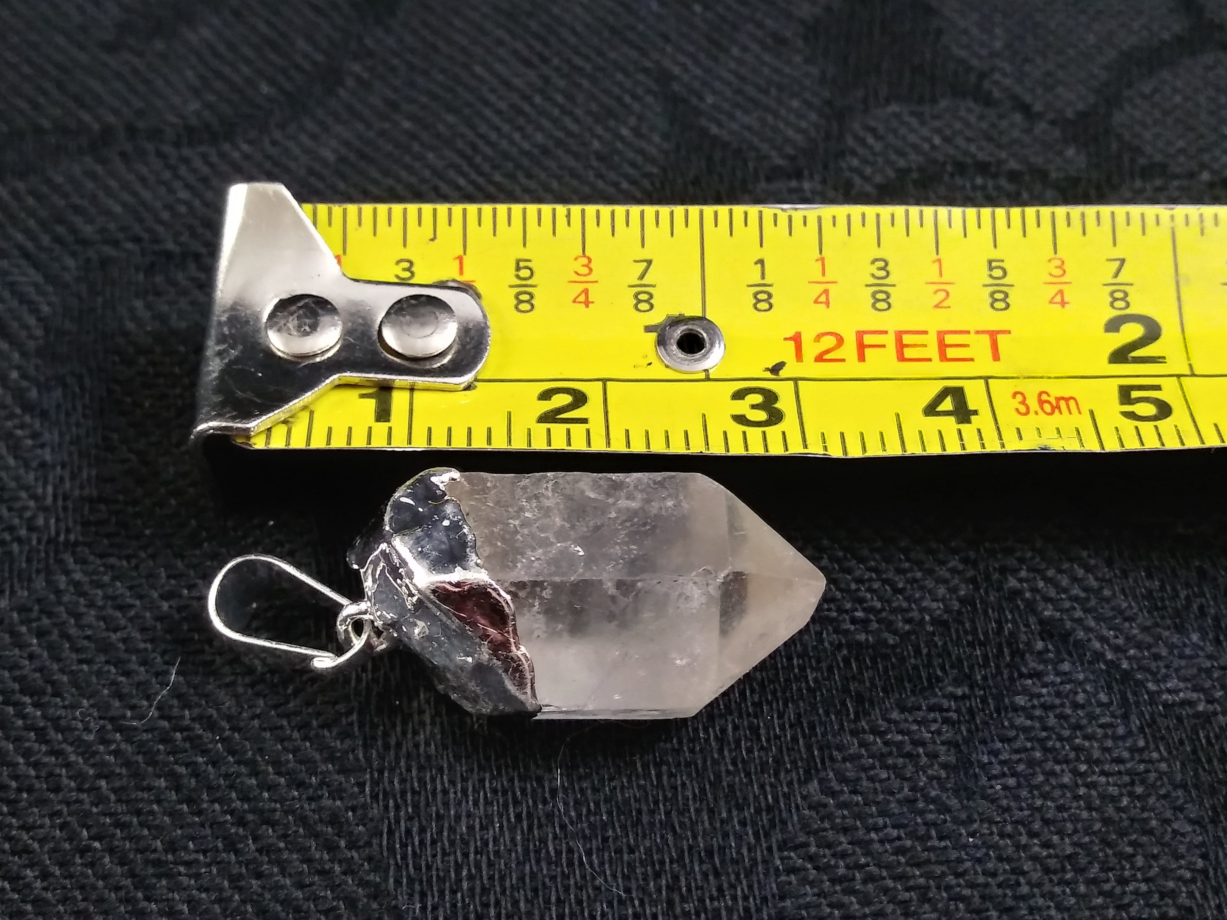 Natural Clear Quartz Point Pendant Necklace with Sterling Silver Foil - Perfect for Meditation, Healing & Spiritual Jewelry Gifts