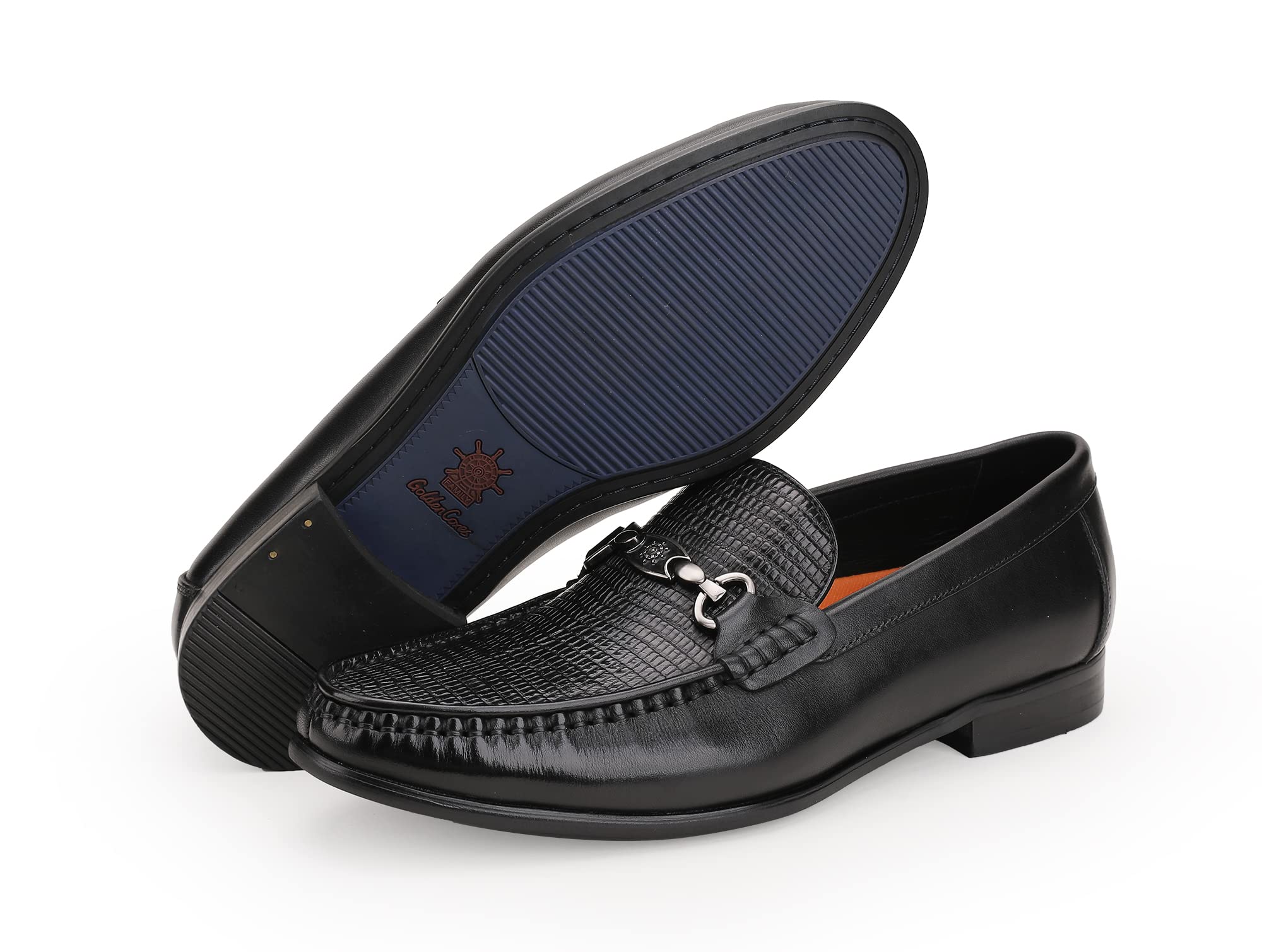 Premium Men's Black Leather Loafers - Handcrafted Dress Shoes for Wedding, Party & Formal Events | Slip-On Penny Loafers with Classic Style & Comfort