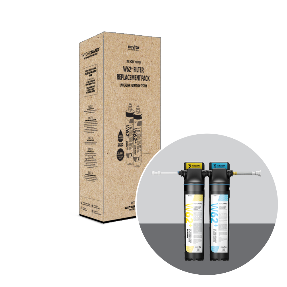 W62 Plus Ultra HydroNano™ Water Filter Replacement Pack - 3 Pack | Compatible with Refrigerators & Under Sink Filtration Systems | Improves Taste & Reduces Contaminants