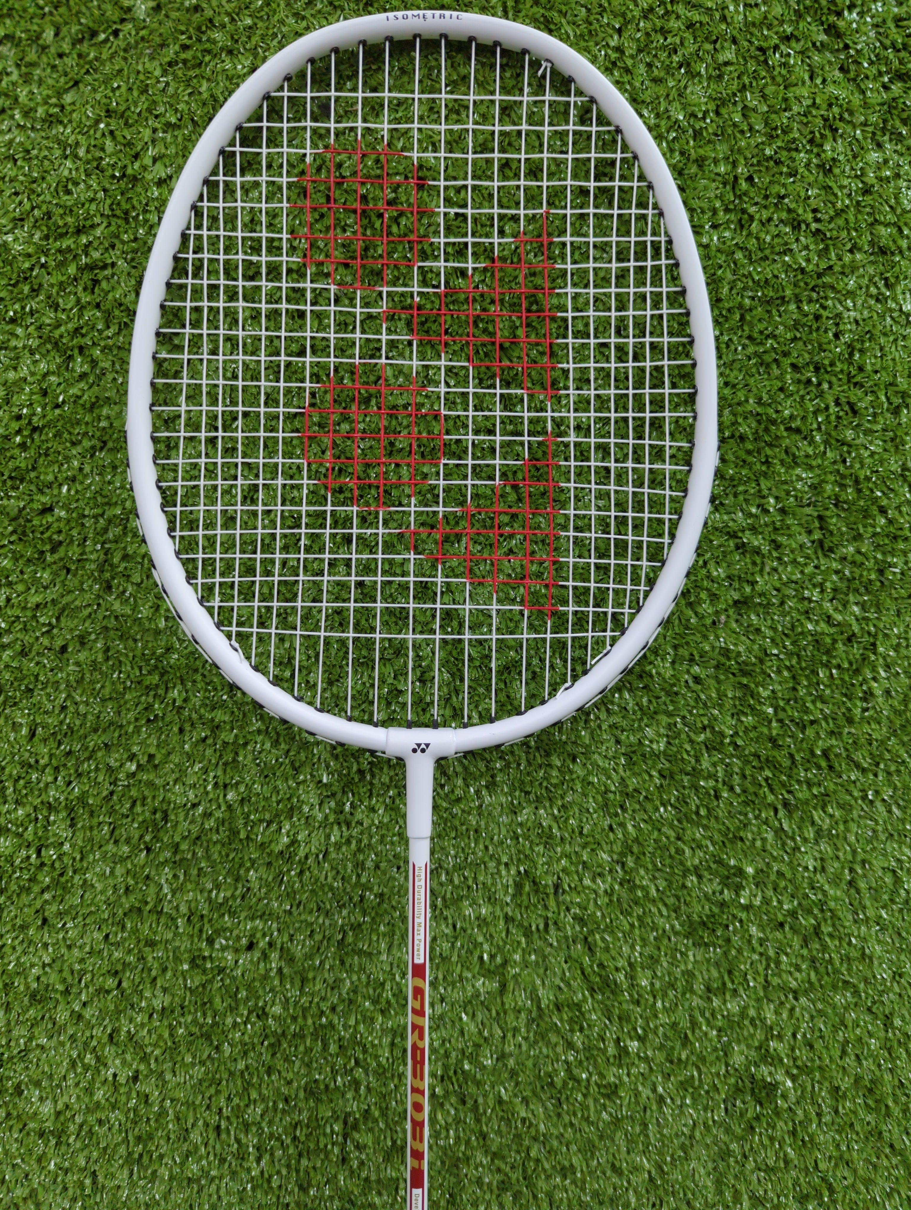 Yonex GR 303i White Prestrung Badminton Racket - Professional Grade Tennis Racket for Indoor/Outdoor Play - Made in India | Perfect for Tournaments, Training & Recreational Games