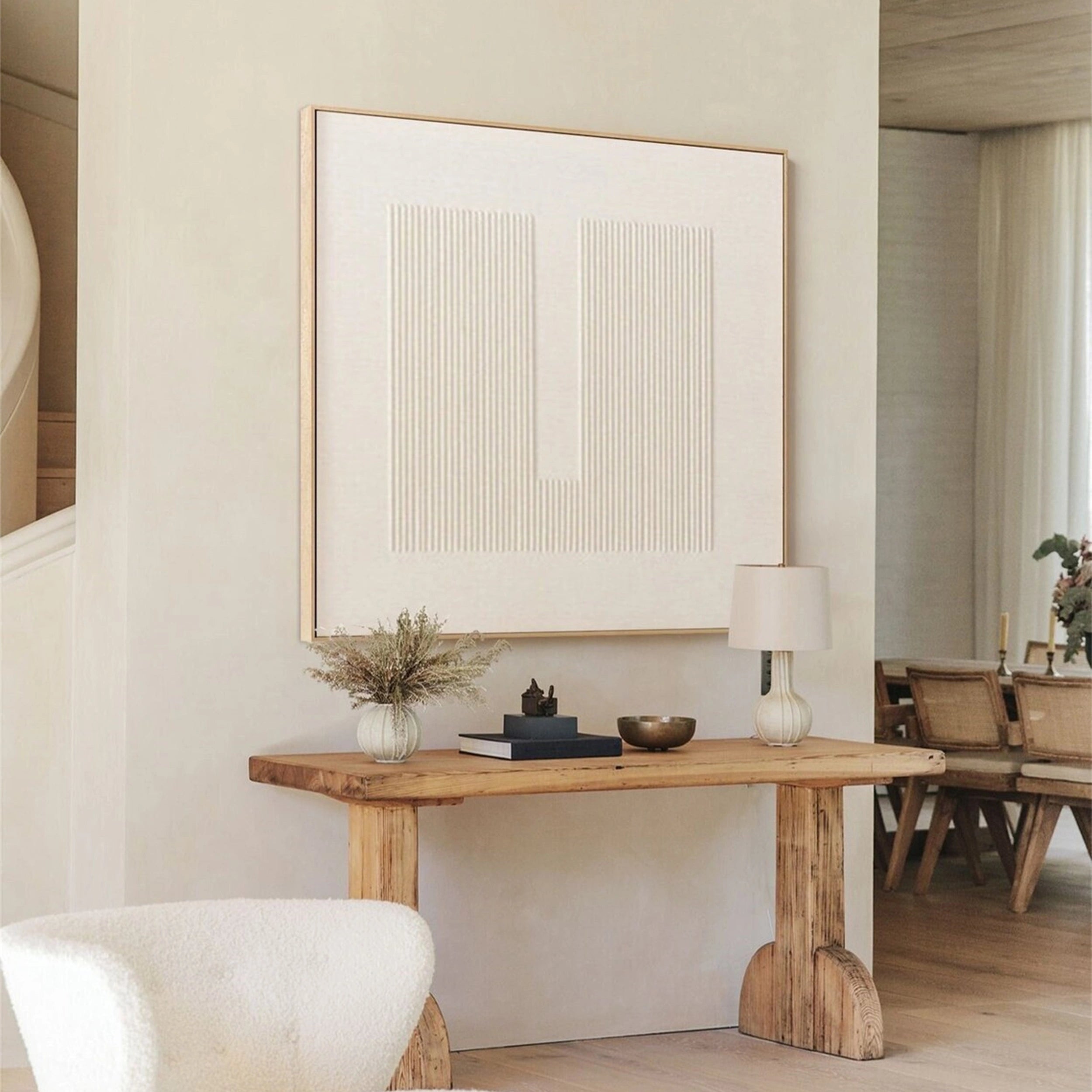 Beige & Brown Abstract Wall Art Print #BB070 - Modern Home Decor for Living Room, Bedroom & Office