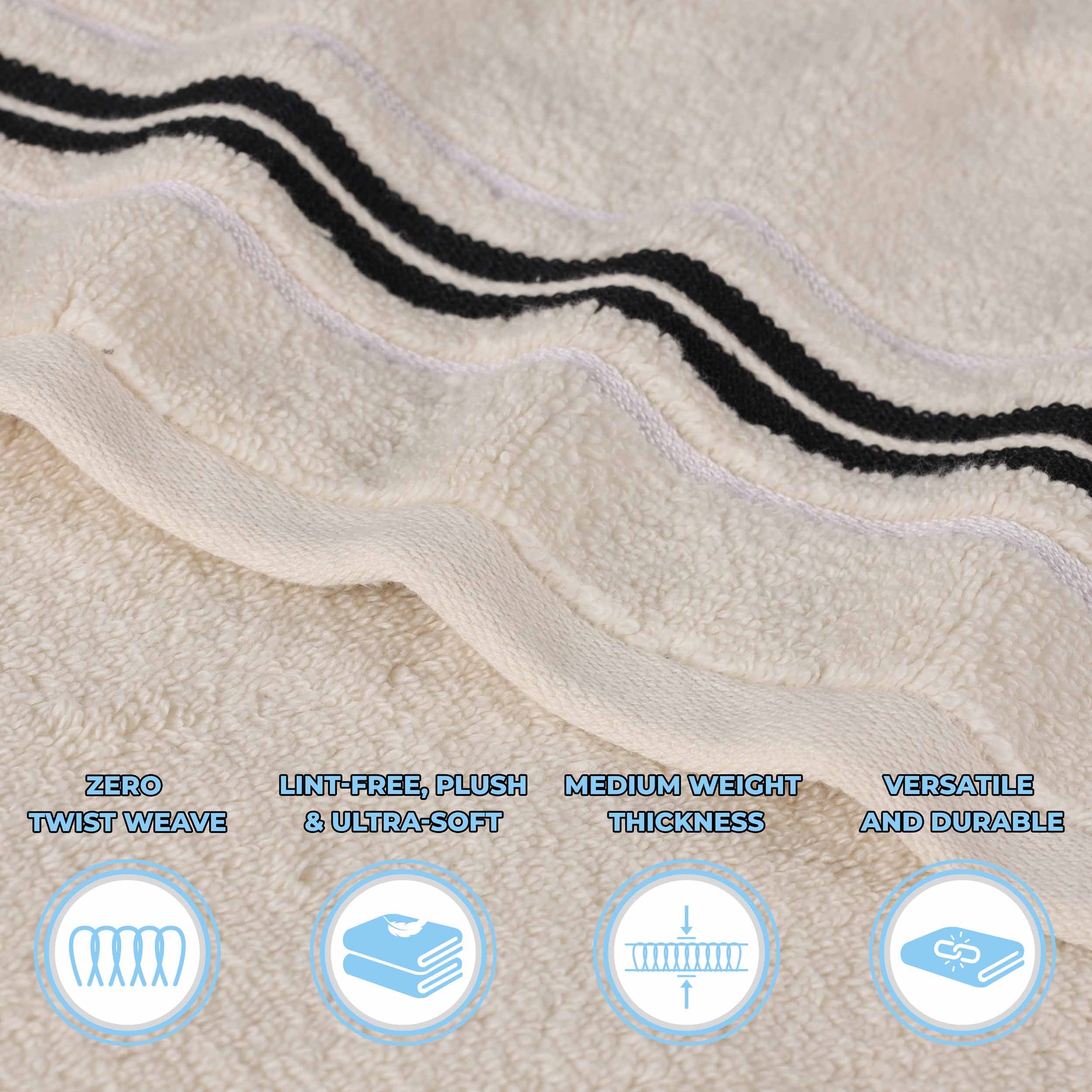 Premium 12-Pack Sadie Zero Twist Cotton Face Towels - Solid & Jacquard Floral Designs | Ultra Soft Bath & Hand Towels for Spa, Gym, Travel & Home Use