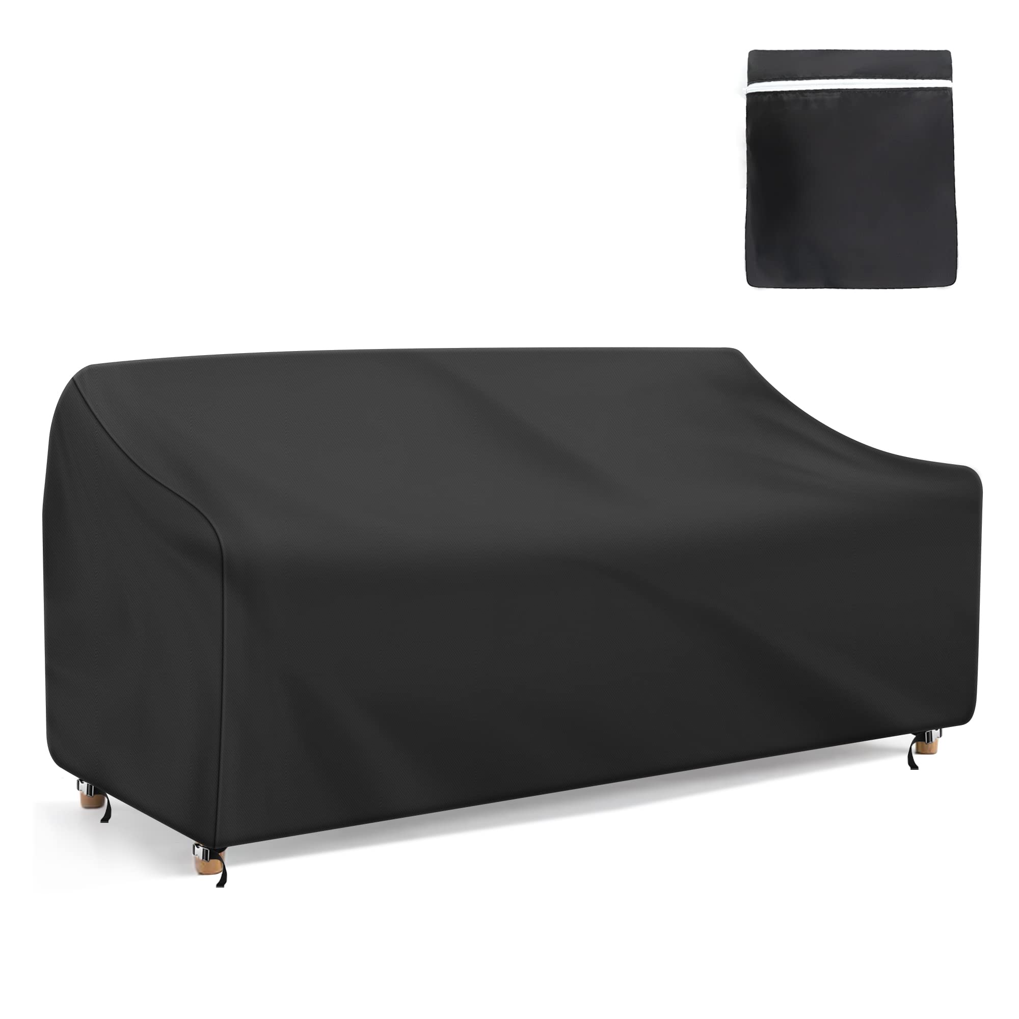 **420D Oxford Fabric Waterproof Outdoor Loveseat Sofa Cover - All-Weather Durable Patio Furniture Protector, Fits 60