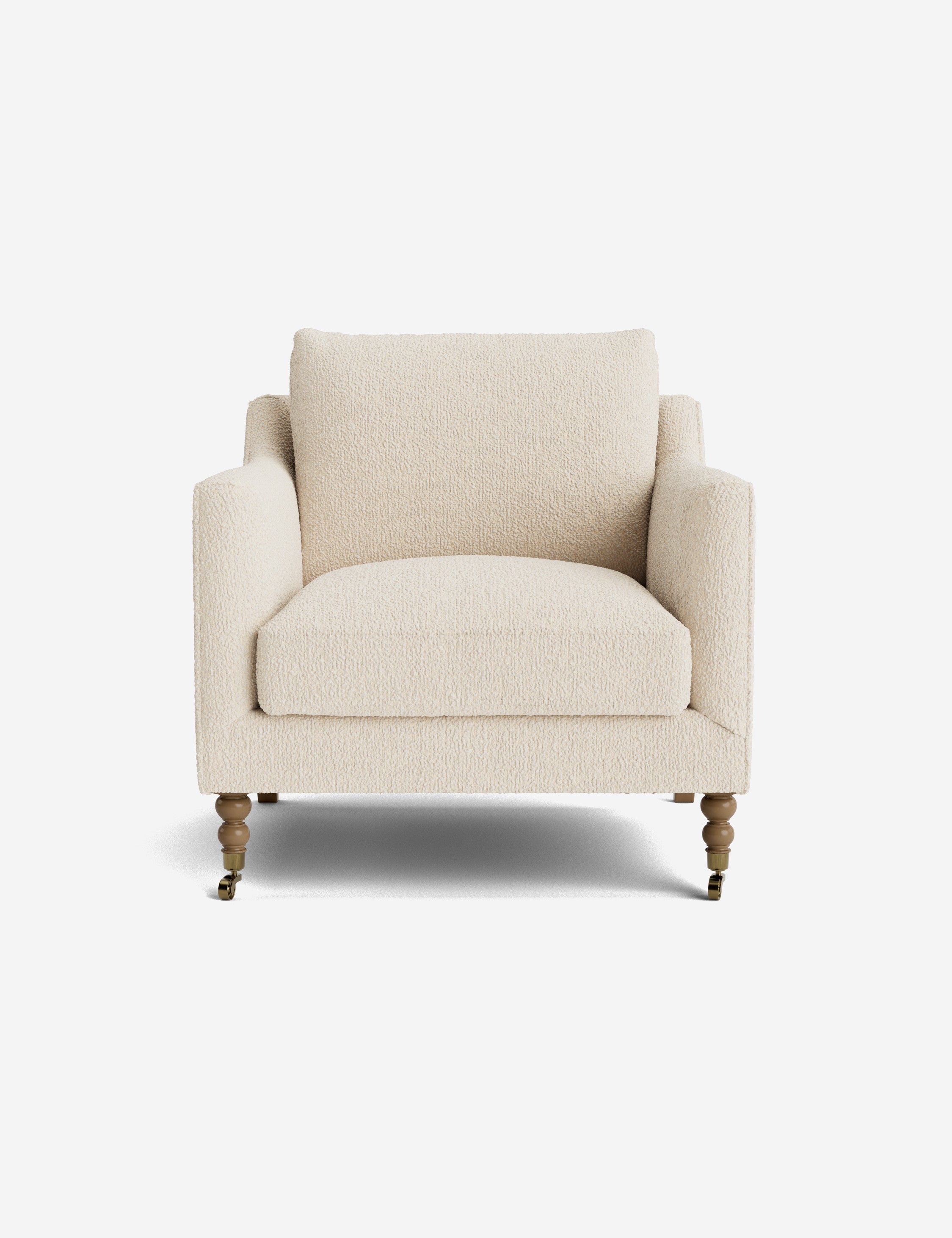 Fabienne Accent Chair - Modern Upholstered Lounge Chair for Living Room, Bedroom & Office - Comfortable Reading Chair with Sturdy Wooden Legs